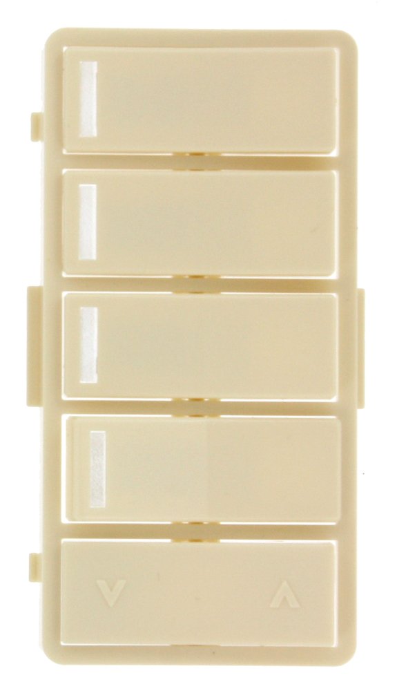 Leviton VPKITZ4A Vizia RF + 4Button Zone Controller Color Change Kit LED for VRCZ4, Almond