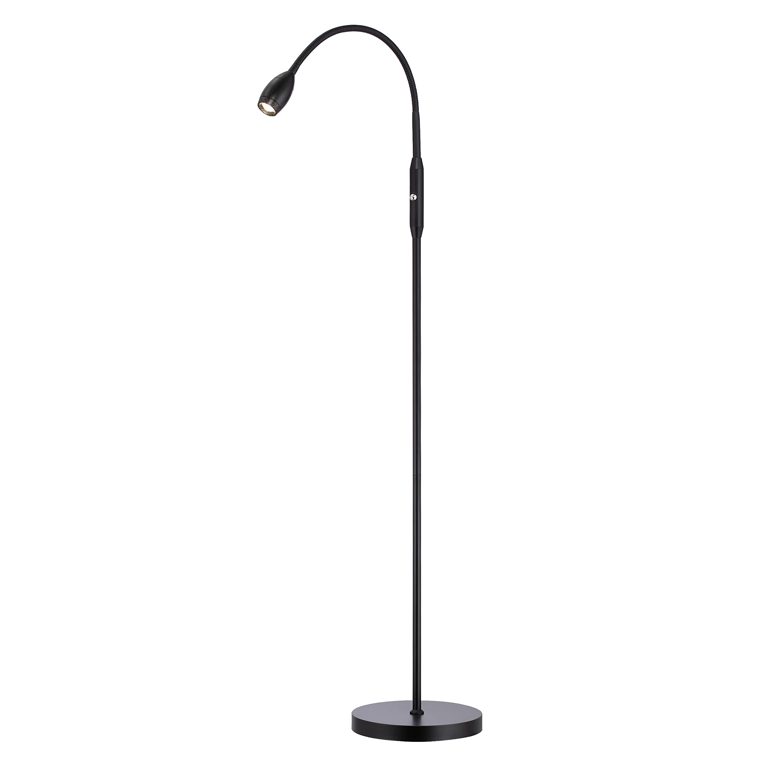 OBright Ray - Adjustable LED Beam Floor Lamp, Dimmable and Zoomable Spotlight, Flexible Gooseneck, Reading/Crafting Standing Lam