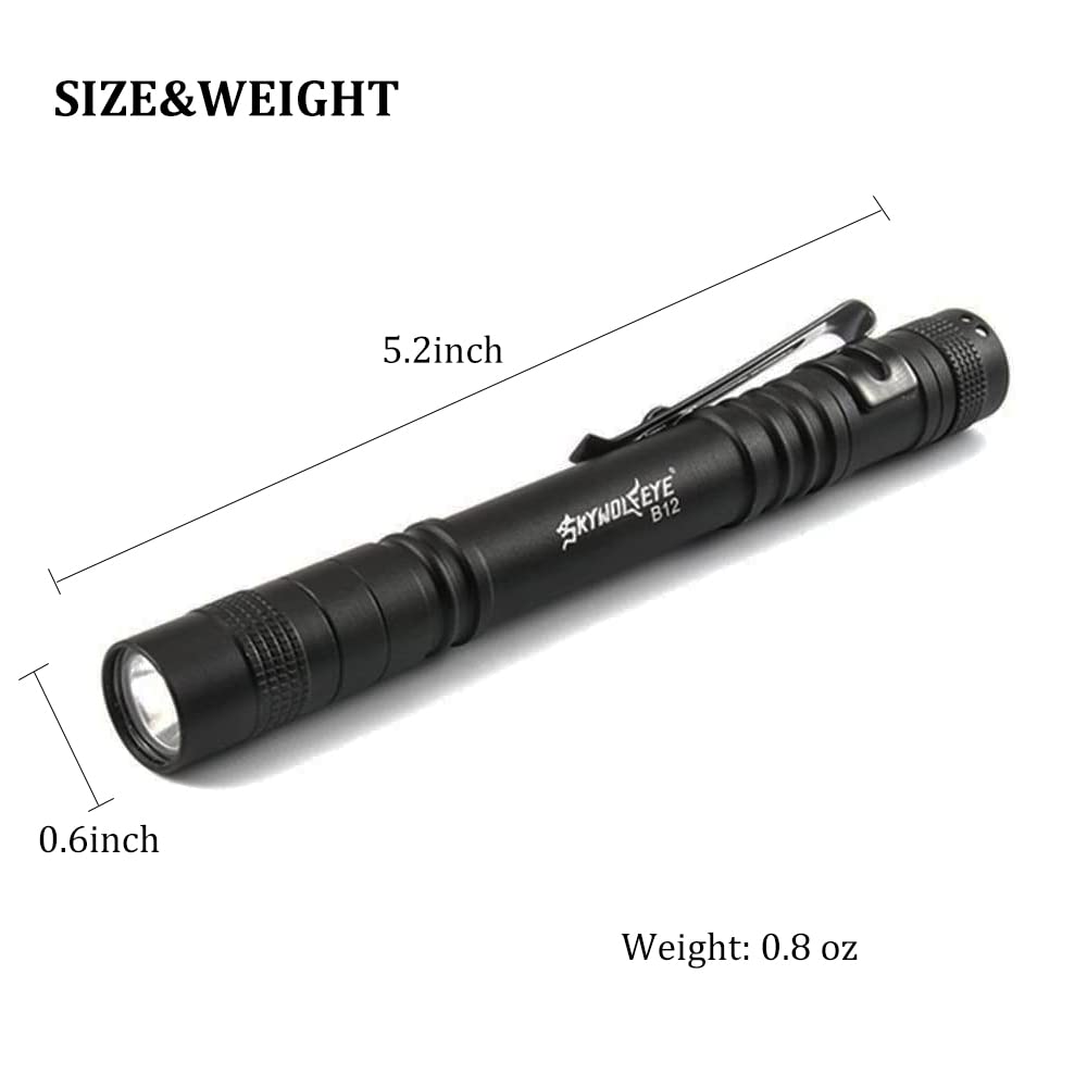 Cussity LED Medical Penlight 1000 Lumen Aluminum Clip Flashlight 10 Pcs #013 Model B12