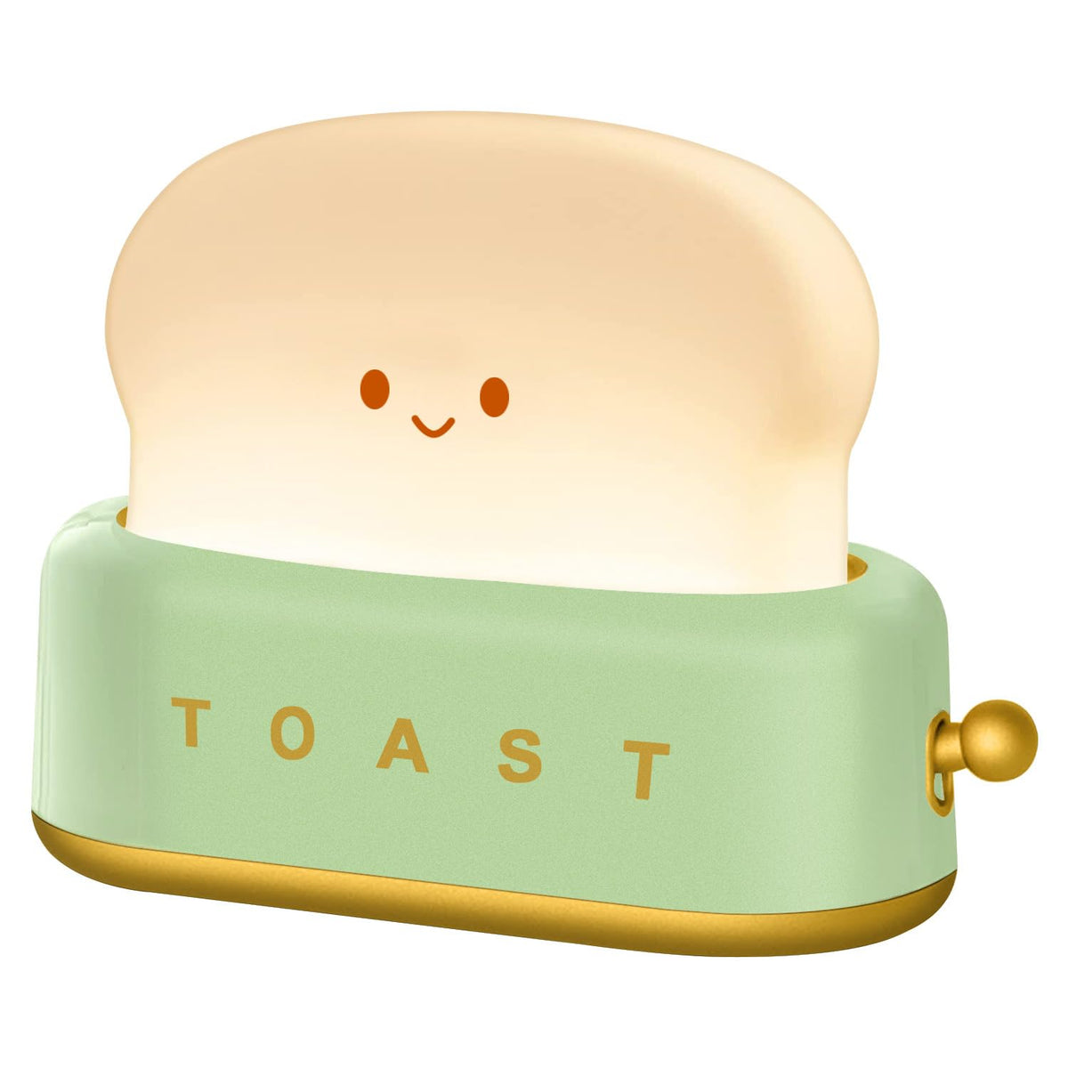 MeXYZ Cute Desk Decor Toaster Lamp, Rechargeable Kawaii Accessories Small Lamp LED Night Light for Kids Teen Girls, Room Decor T