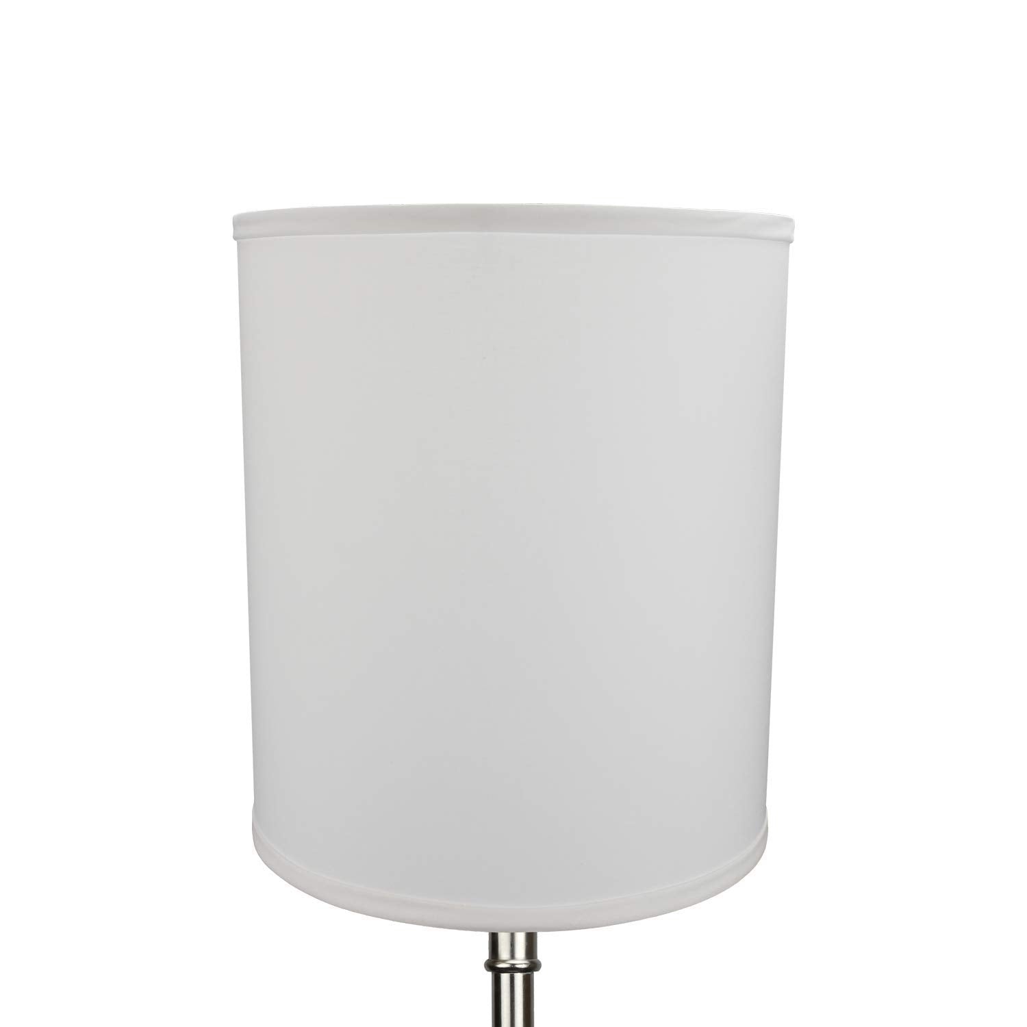Fenchelshades.Com 12'' Top Diameter X 12'' Bottom Diameter X 14'' Height Fabric Drum Lampshade Spider Attachment (Linen White)