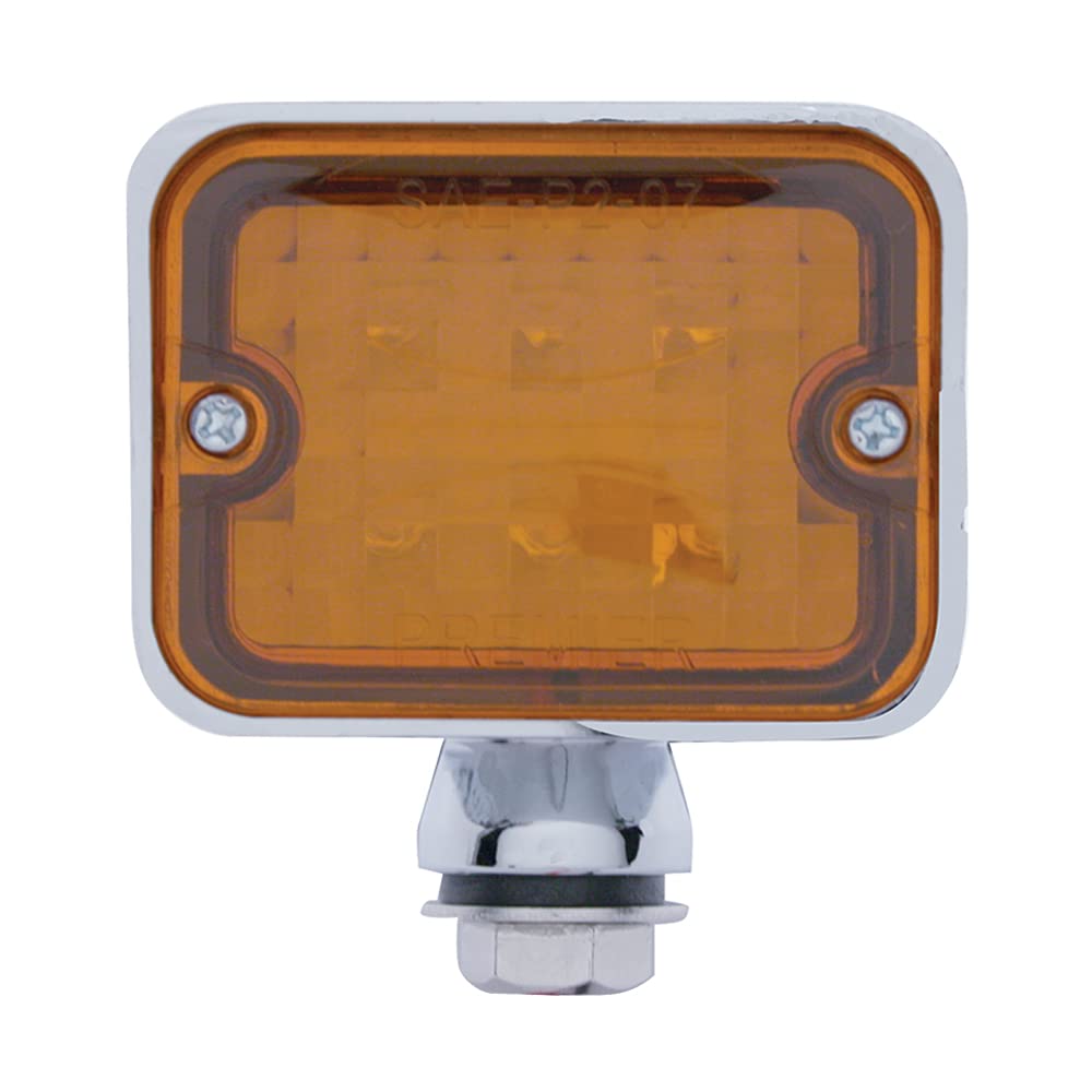 United Pacific 6 Led Large Rod Light - Amber Led/Amber Lens, (39196)
