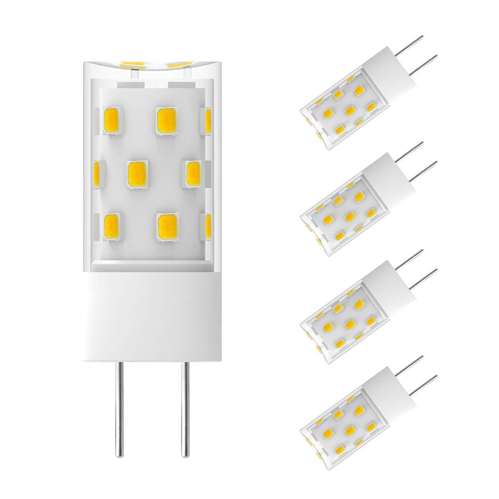 GY6.35 LED Bulb 5W Equivalent to 50W Bi-pin Base Halogen Bulb, AC/DC 12V Daylight White 6000K for Pendant Light, Chandelier, Des