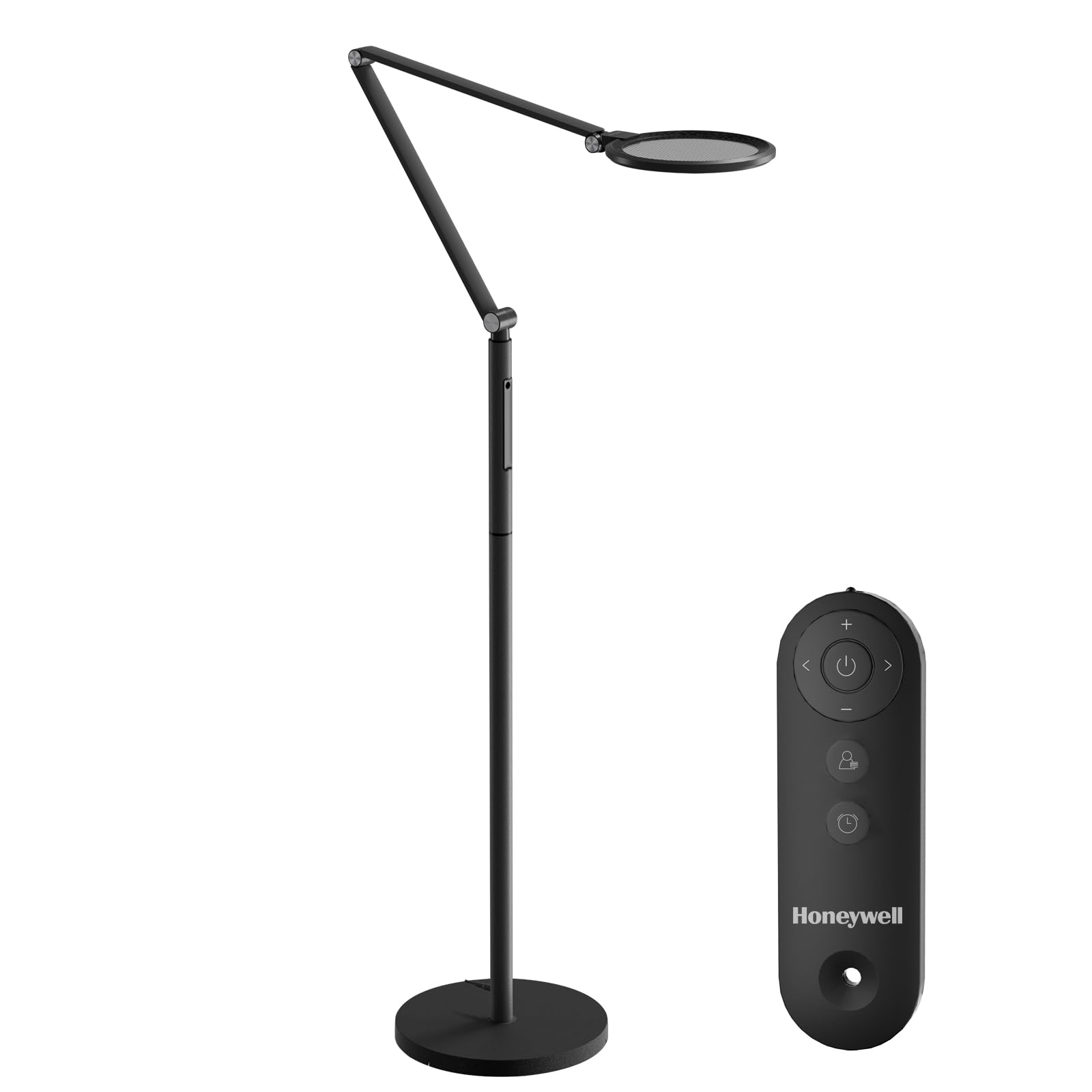 Honeywell LED Floor Lamp - Dimmable Standing Light, 5 Colors & Brightness, Black, Model HWL-F01BK