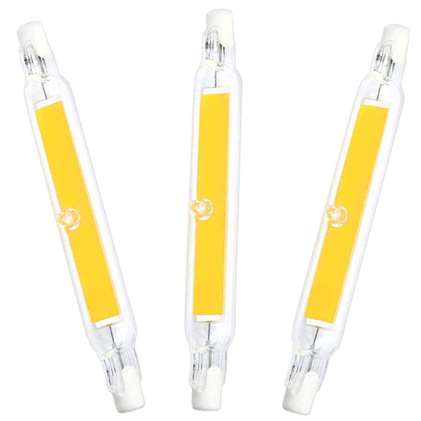 Edearkar R7S LED Bulb 10W 3000K Warm White 118mm Double Ended Flood Light Bulbs 3-Pack