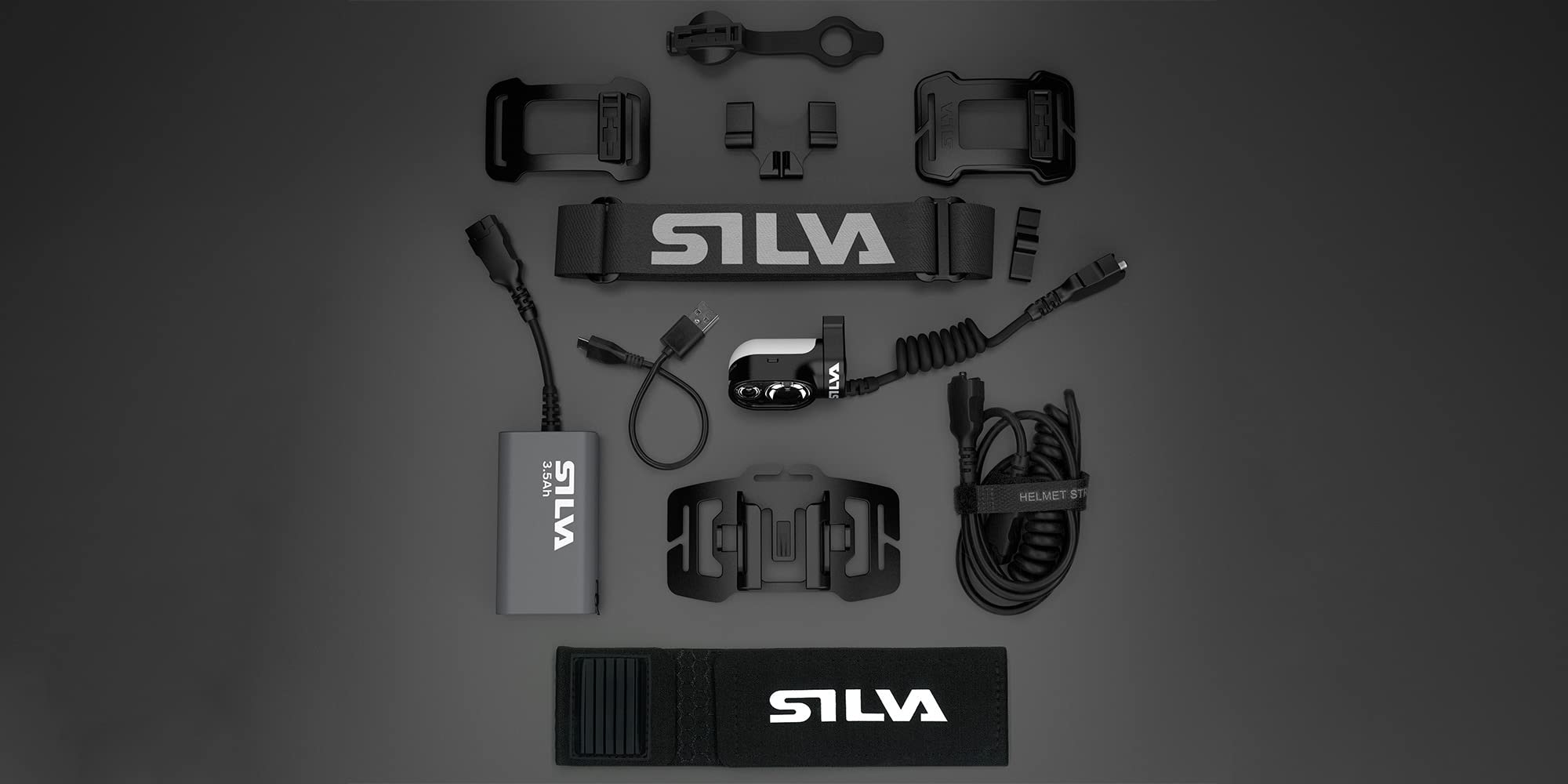 Silva Cross Trail 7XT-600 Black/Grey Battery Powered Flashlight with 3.5Ah Slim and Lightweight Battery, Intelligent Light and F
