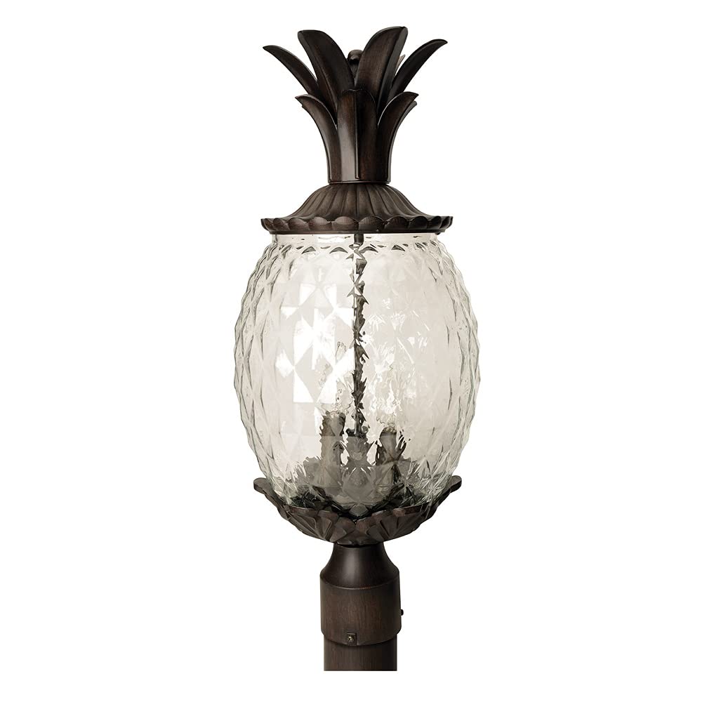 Acclaim Lighting | 7517BC | Lanai Collection | Large Outdoor Post Mounted Pineapple Dimmable Lantern | Durable Anti-Rust Cast Al