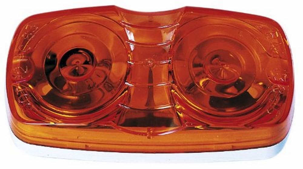 Peterson Manufacturing Peterson 138A Incandescent Marker/Clearance Pc-Rated Rectangle Double Bulls-Eye 4'' X 2'', Amber