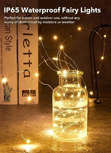 Brightown LED Fairy Lights 12 Pack - 7ft Warm White Copper String Lights, Waterproof for Crafts, Weddings, Parties, Christmas
