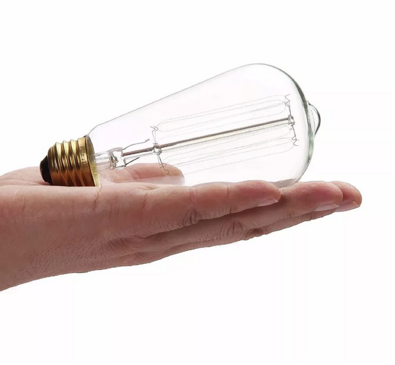SooCooler Edison Light Bulbs 25W, Clear Glass Vintage Style, Warm White, 6 Pack, Model CpyST64Scool, 2700K
