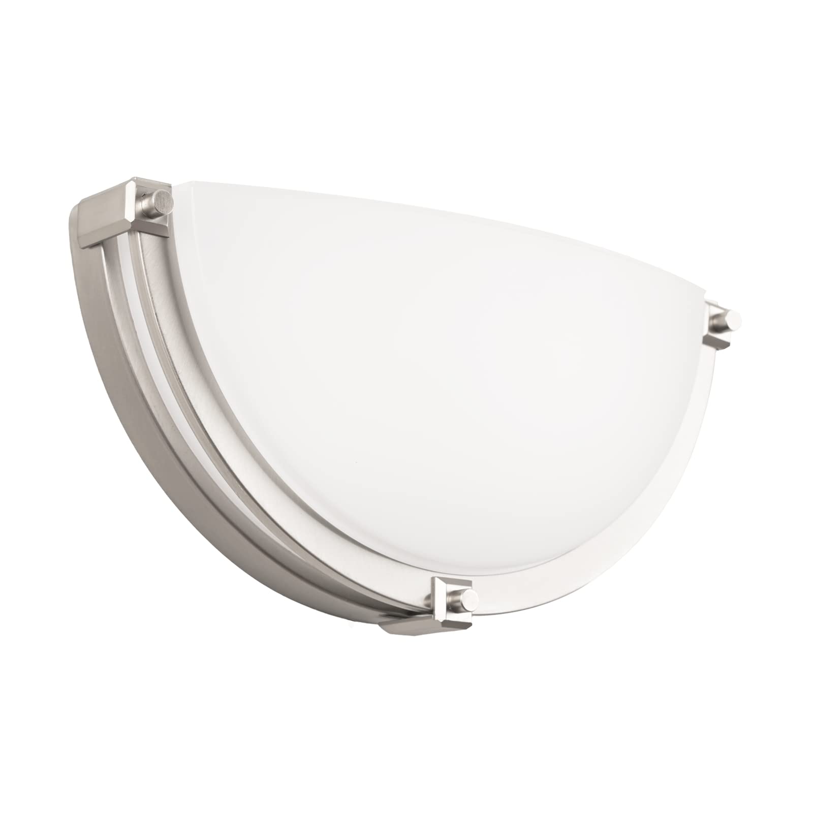 Flynix 13 Inch Dimmable Led Wall Sconce, Half Moon Wall Light Fixture, 3000K/4000K/5000K Color Temperature Adjustable, Modern Bathroom Vanity Light Fixtures,Super Bright 950 Lumen (Brushed Nickel)