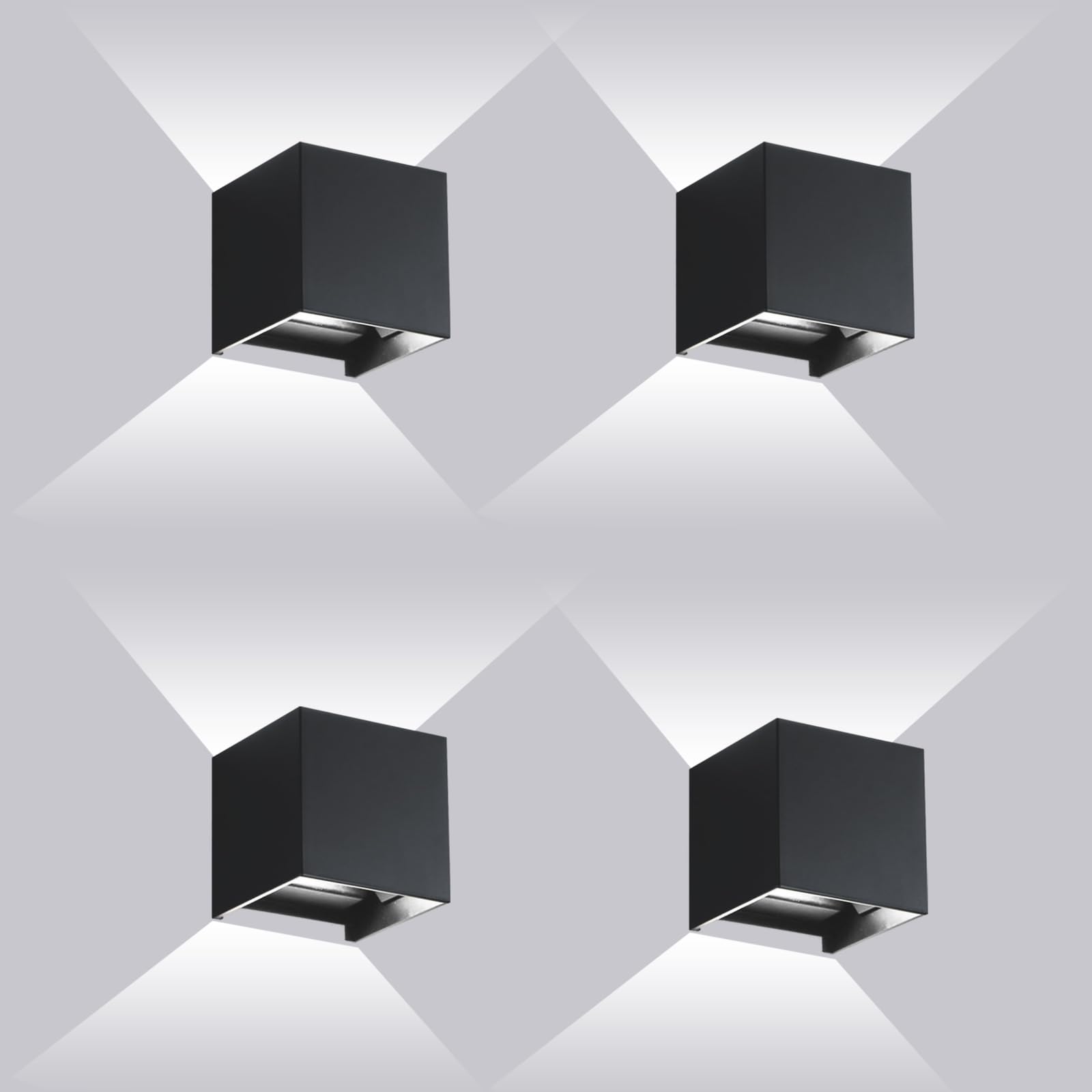 Scpitw Outdoor Porch Light 4 PCS 6500k Wall liight led Wall Pack Light Exterior Light Fixture 20W Modern Wall Sconce up Down Lig