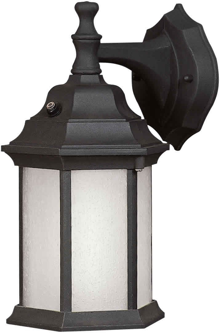 Forte One Light Outdoor Lantern - Black Glass, Stylish Patio Lighting Fixture