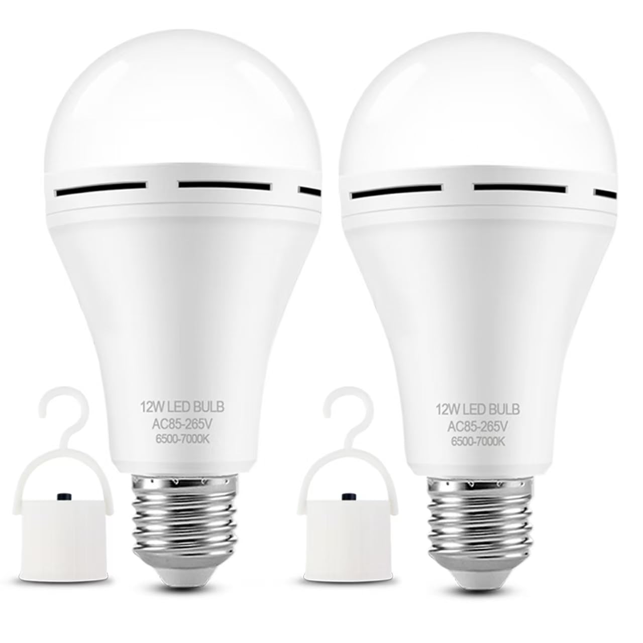 Lhzheng Emergency Rechargeable Led Light Bulb With Hook,Stay Lights Up When Power Failure, 1500Mah 12W 60W Equivalent Led Light 