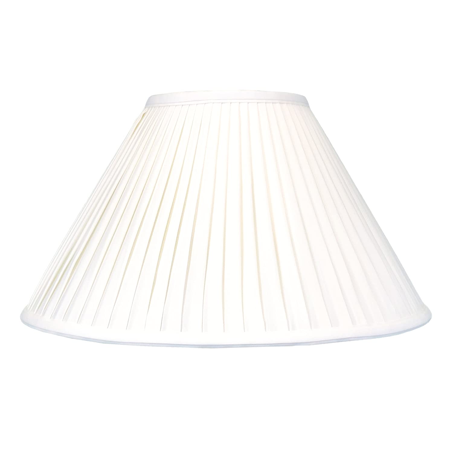 Royal Designs &quot;Coolie Empire Side Pleat Basic Lamp Shade, White, 7&quot;&quot; X 20&quot;&quot; X 12.5&quot;&quot;&quot; (Bs-727-20Wh)