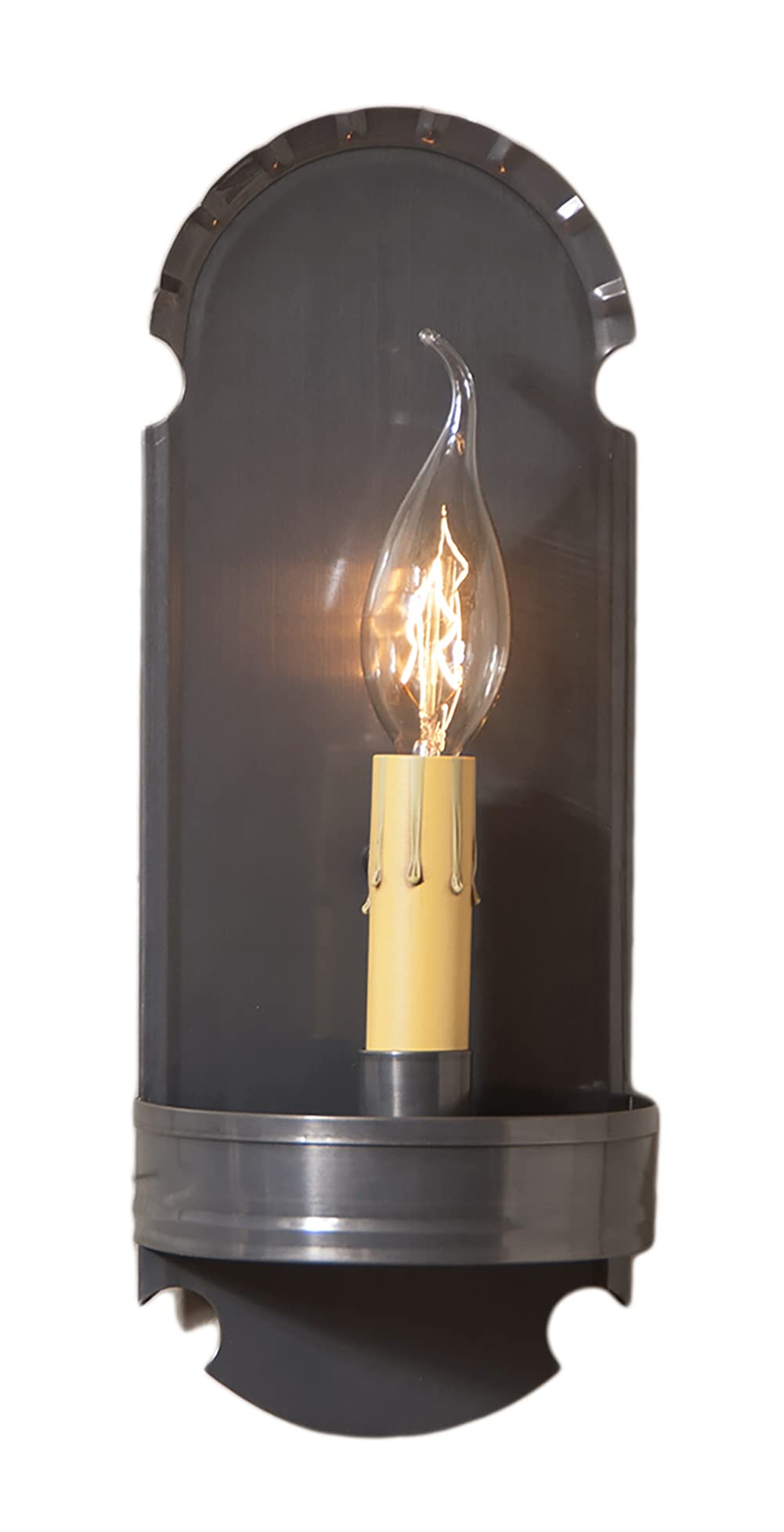 Irvins Country Tinware Foot Sconce, Metal, 12 x 4.5 x 3.25 Inch, Country Tin, Model 7WCT