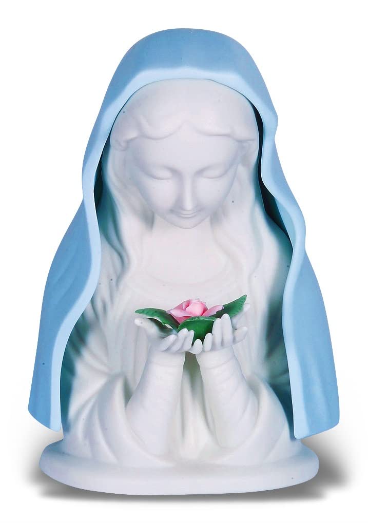 Blue Madonna With Rose Nightlight With Cord (1810)
