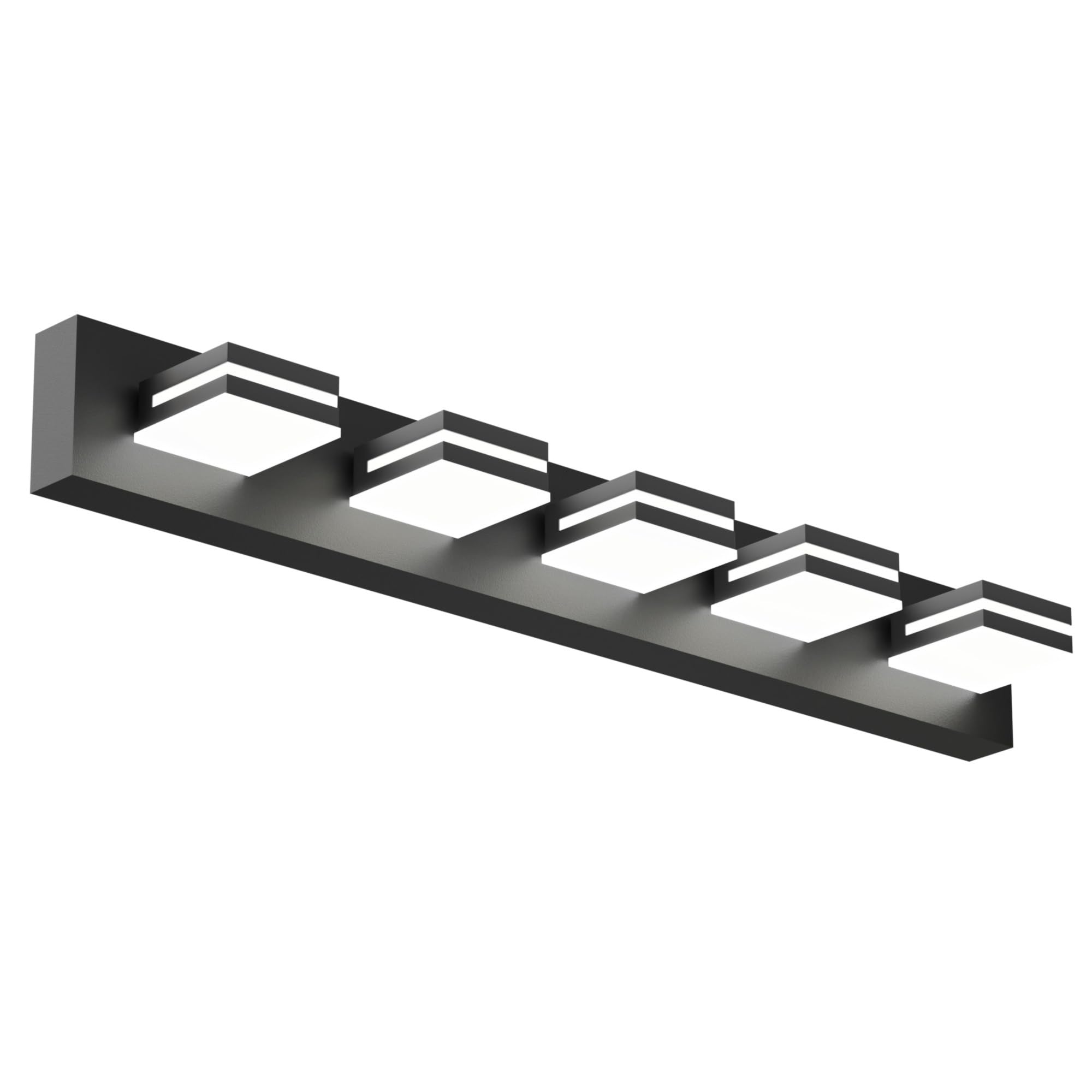 Likelgn 36 Vanity Light Over Mirror  5-Light Modern Bathroom Light Fixture With Rotatable Heads  5000K Daylight