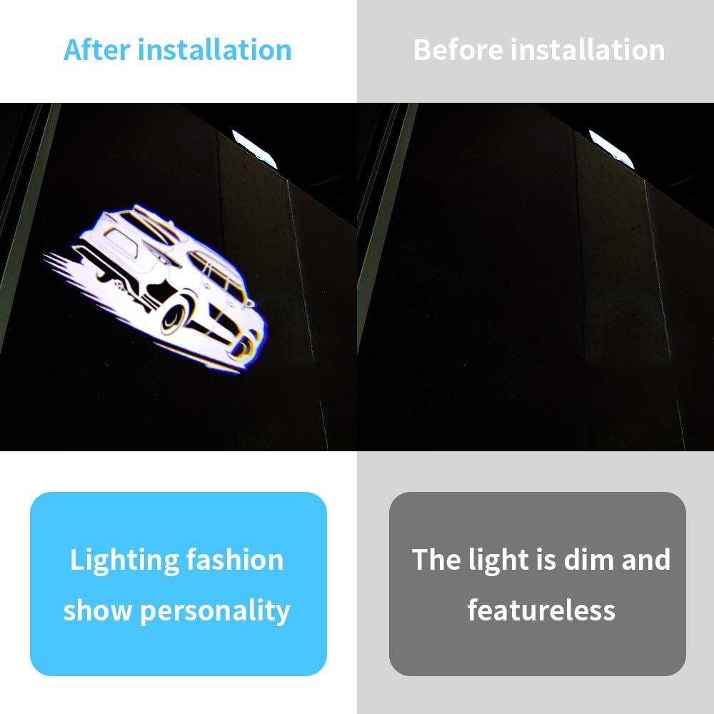 akarin 2 PCS LED Car Door Logo Lights for Highlander xu70 (2020-present) - White Courtesy Projector Laser Welcome Light