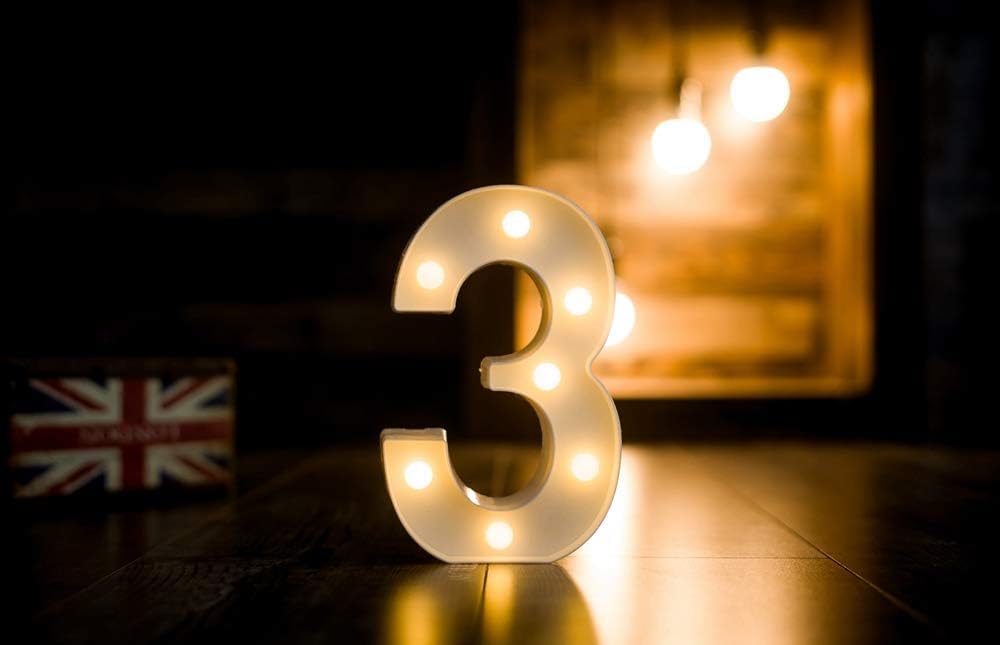 Foaky Rechargeable LED Letter Lights Marquee Sign for Home Bar Decoration, Warm Color, 3 Size, Plastic Material, Model Recharge-ABS
