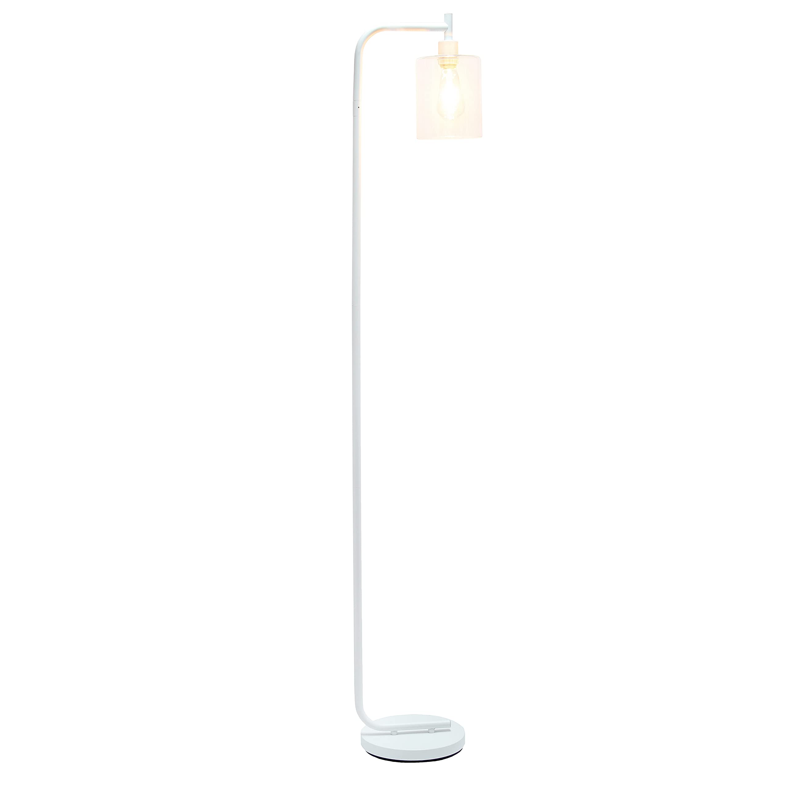 Simple Designs Lf2009-Wht Modern Iron Lantern Floor Lamp, White