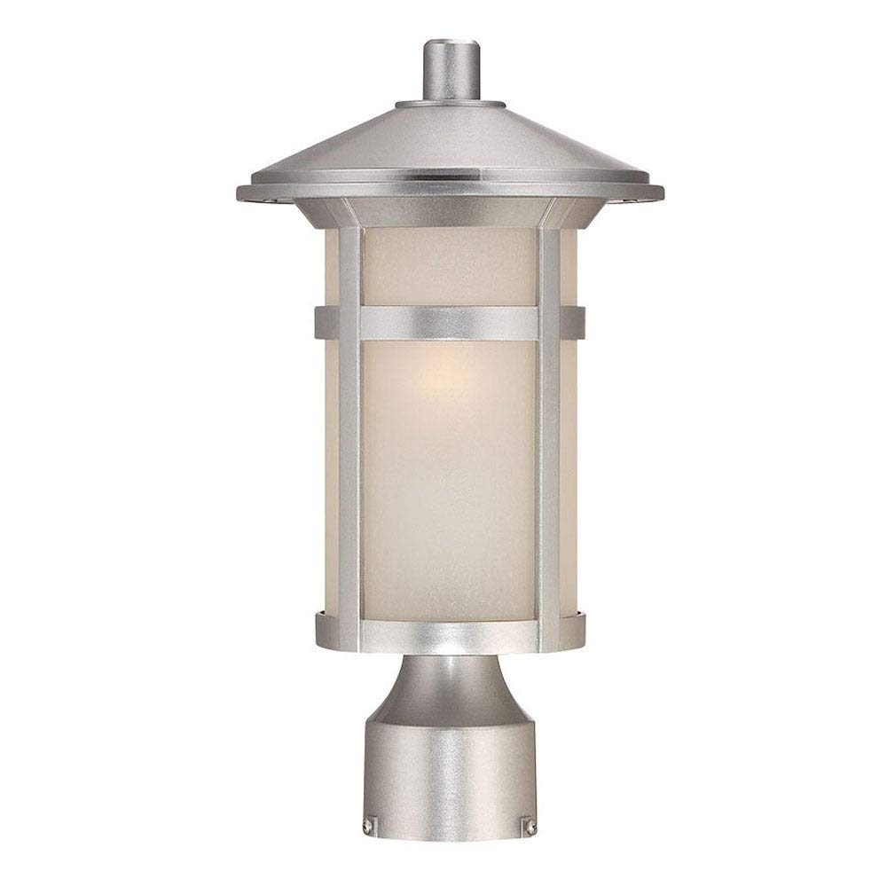 Acclaim 39107Bs Phoenix Collection 1-Light Outdoor Light Fixture Post Lantern, Brushed Silver