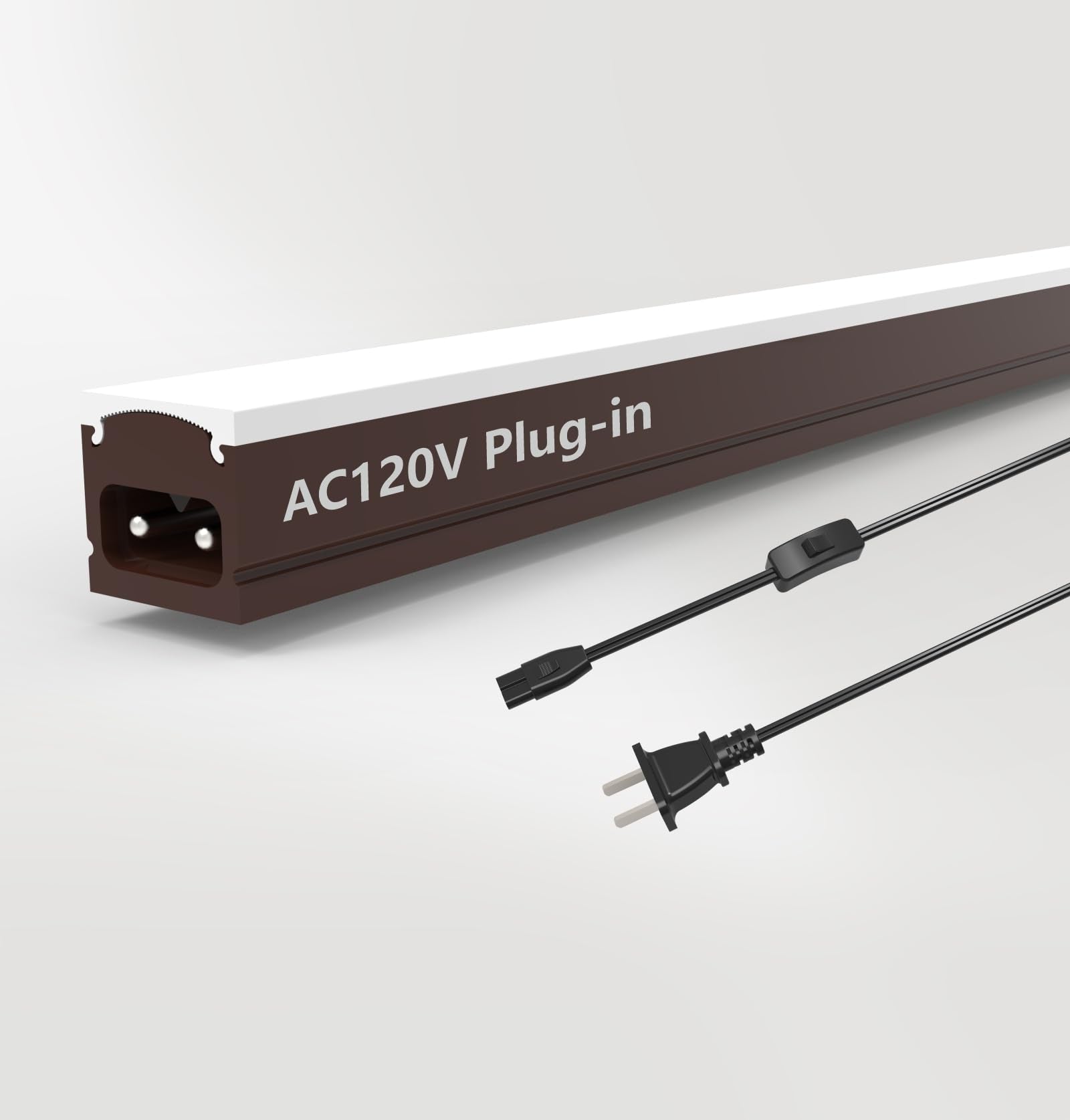 Leetdud Under Cabinet Lighting Plug In  24 Inch 1 Pc  Linkable Ac120V 3Cct 3000K/4000K/5000K Ultra Slim  Led Under Cabinet Lights For Counter Light  Kitchen  Shelf  Sink  Workshop  Desk  Bronze