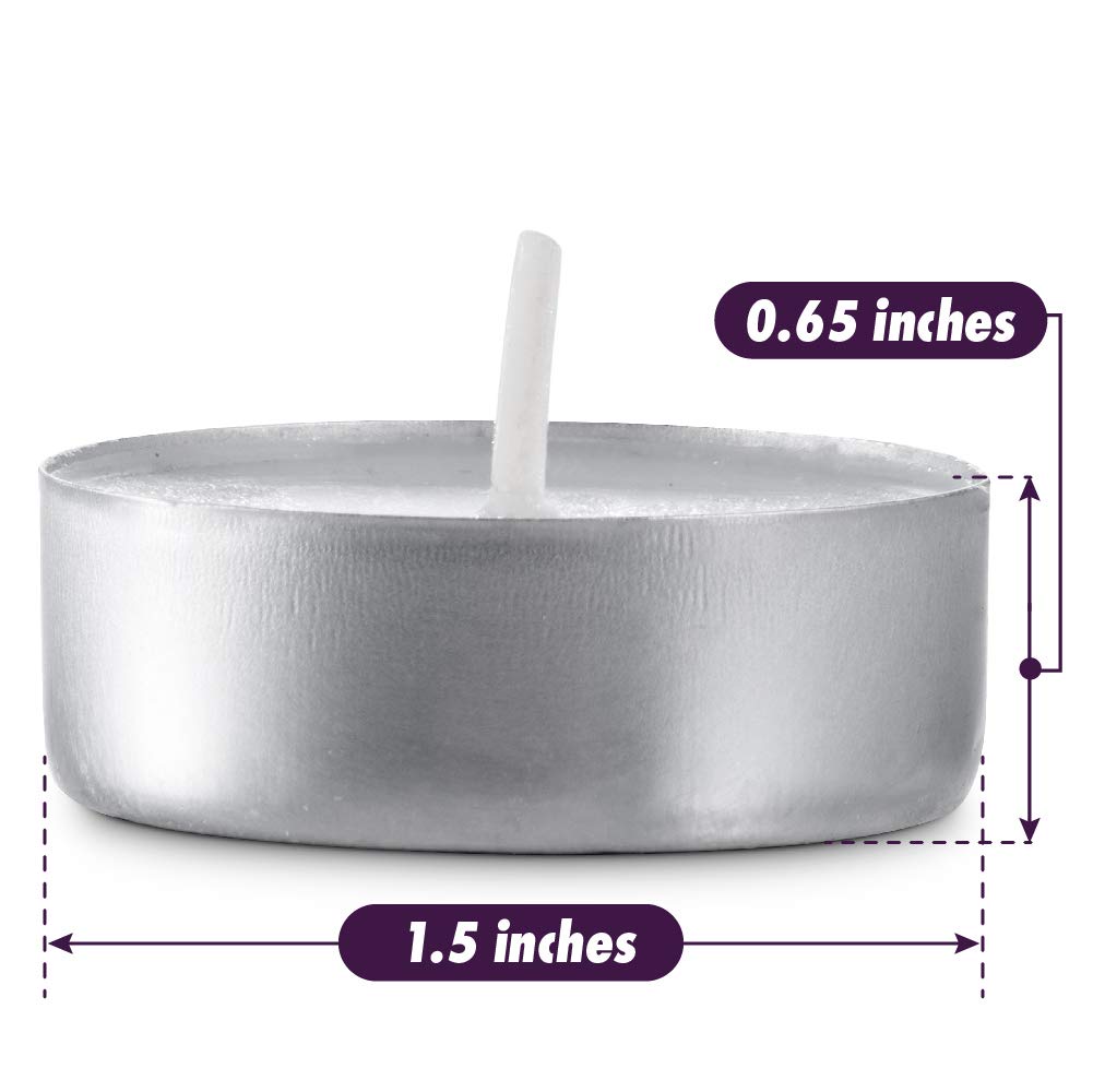 MontoPack Unscented Tea Light Candles | 100 Smokeless, Dripless, Long Lasting | Small Paraffin Wax Votive | White