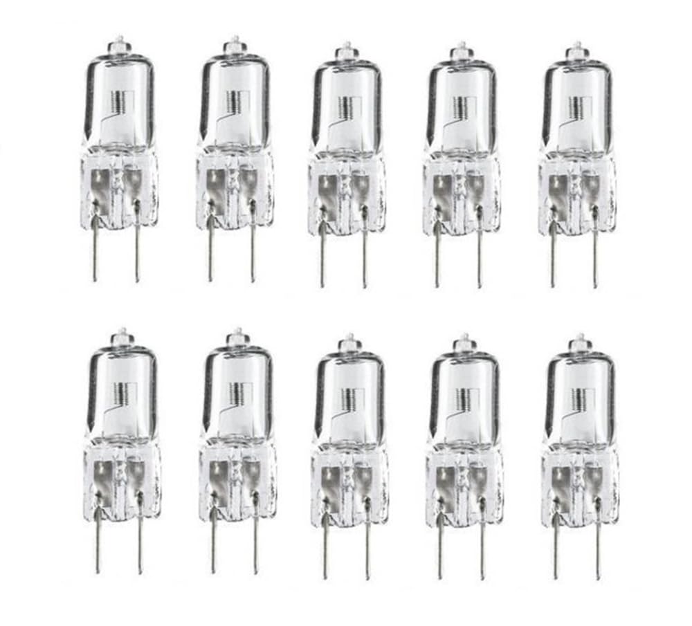 Generic GY6.35 Halogen Light Bulbs 10-Pack, 120V, 35W/50W, Clear, Warm White, Dimmable, T4 Q35, for