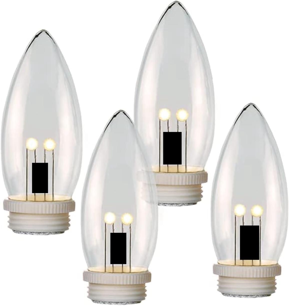 Celestial Lights Replacement Bulbs Multi Pack for Window Candles - Glass, Model P-1251, Compatible with 3xAA & 4xAA, Remote Control Ready