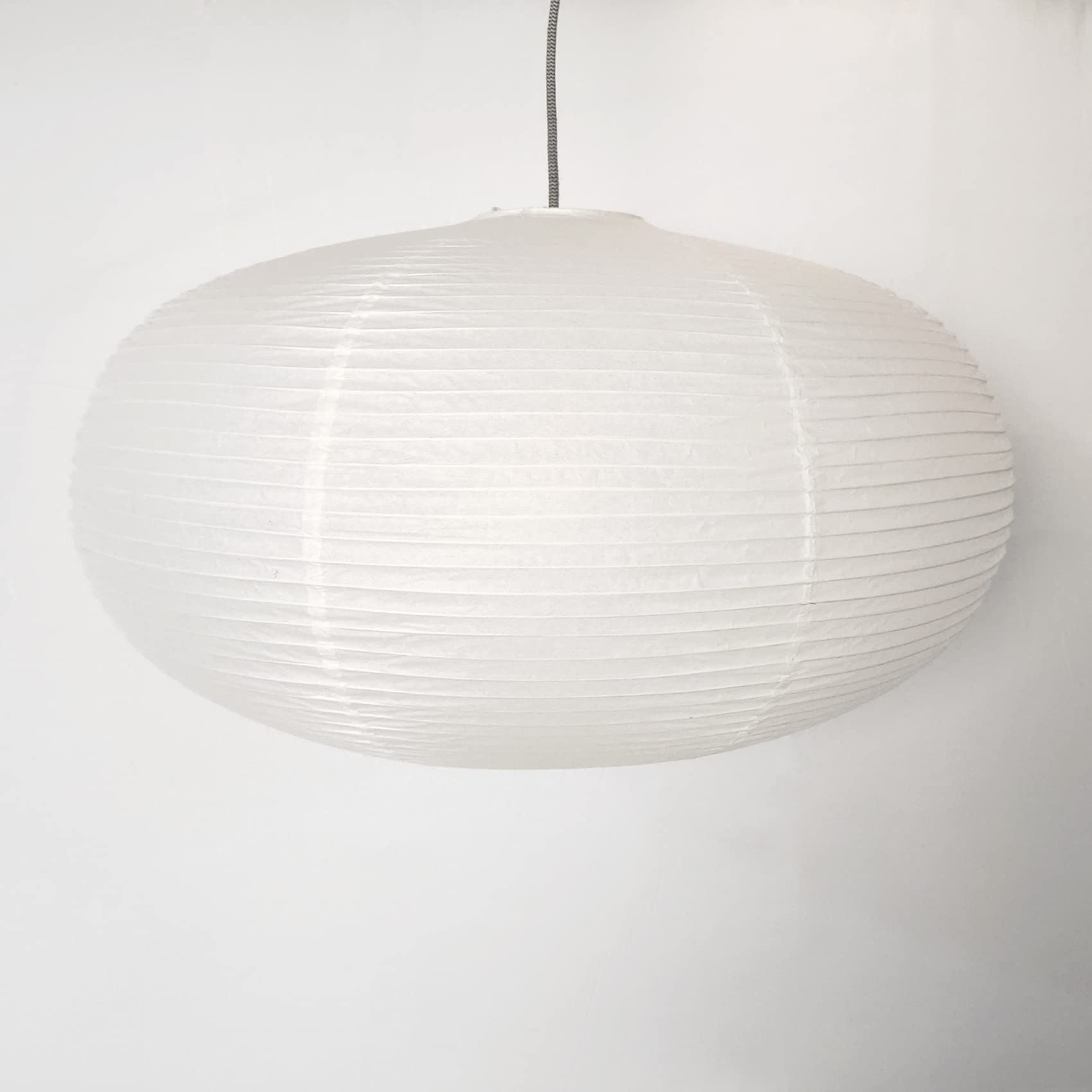 Henjjras Large White Oblate Pendant Lamp Shade 55.5Cm(21.85In) Chinses Lantern Home Decor Paper Ceiling Lampshade