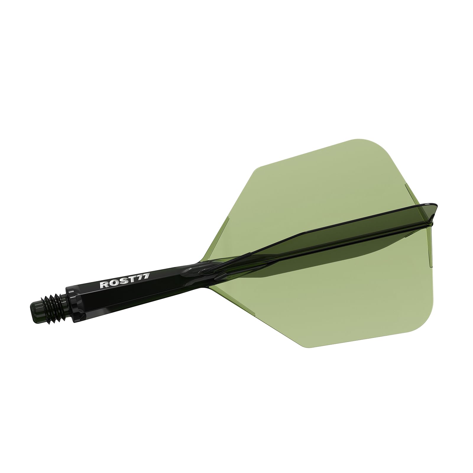 CUESOUL Dart Shaft and Flight Set, Big Wing Shape, Size S-23mm, Green with White Logo