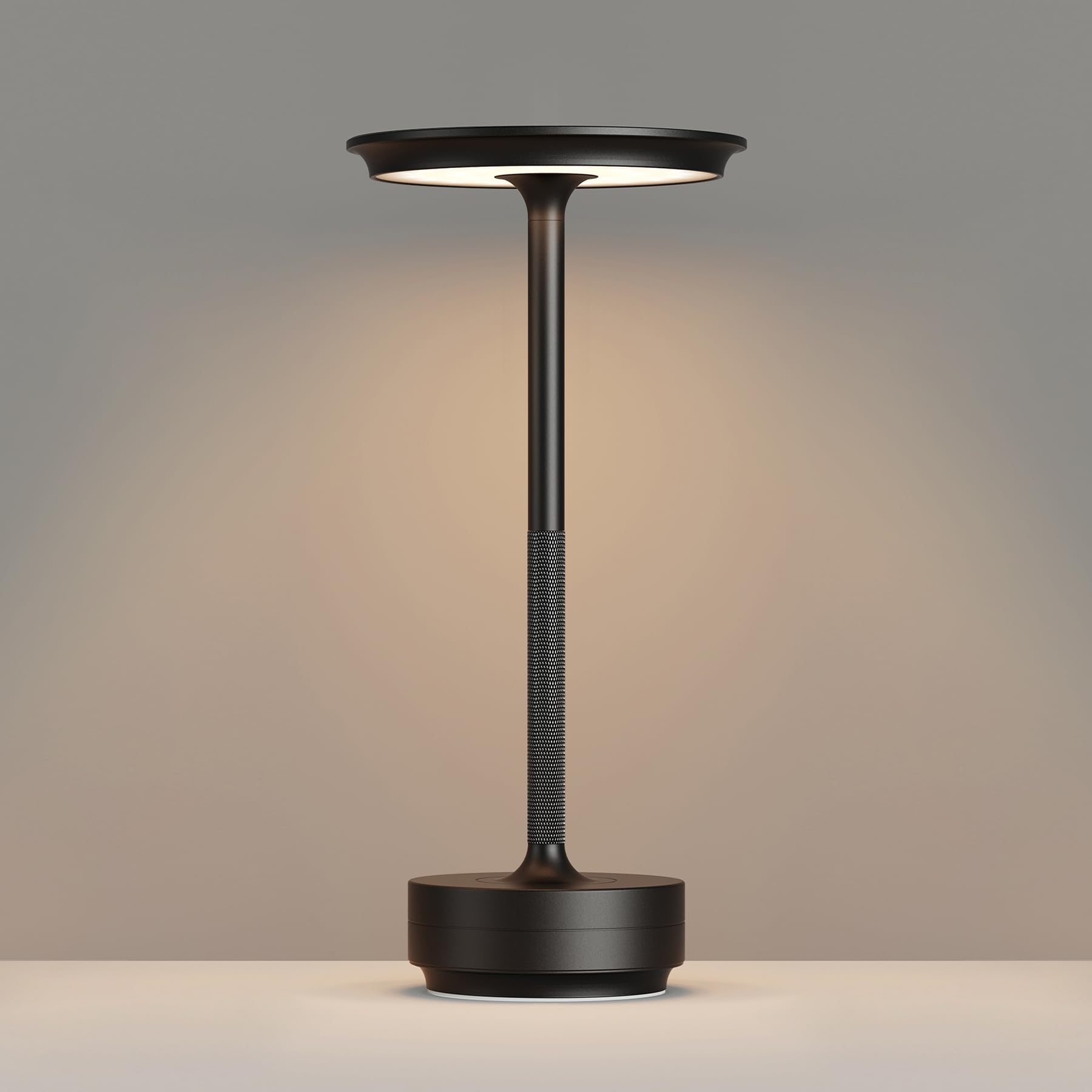 FDIDC Rechargeable Cordless Table Lamp, LED Portable 5000mAh Touch Table Light, 3 Color Stepless Dimming Battery Powered Table L