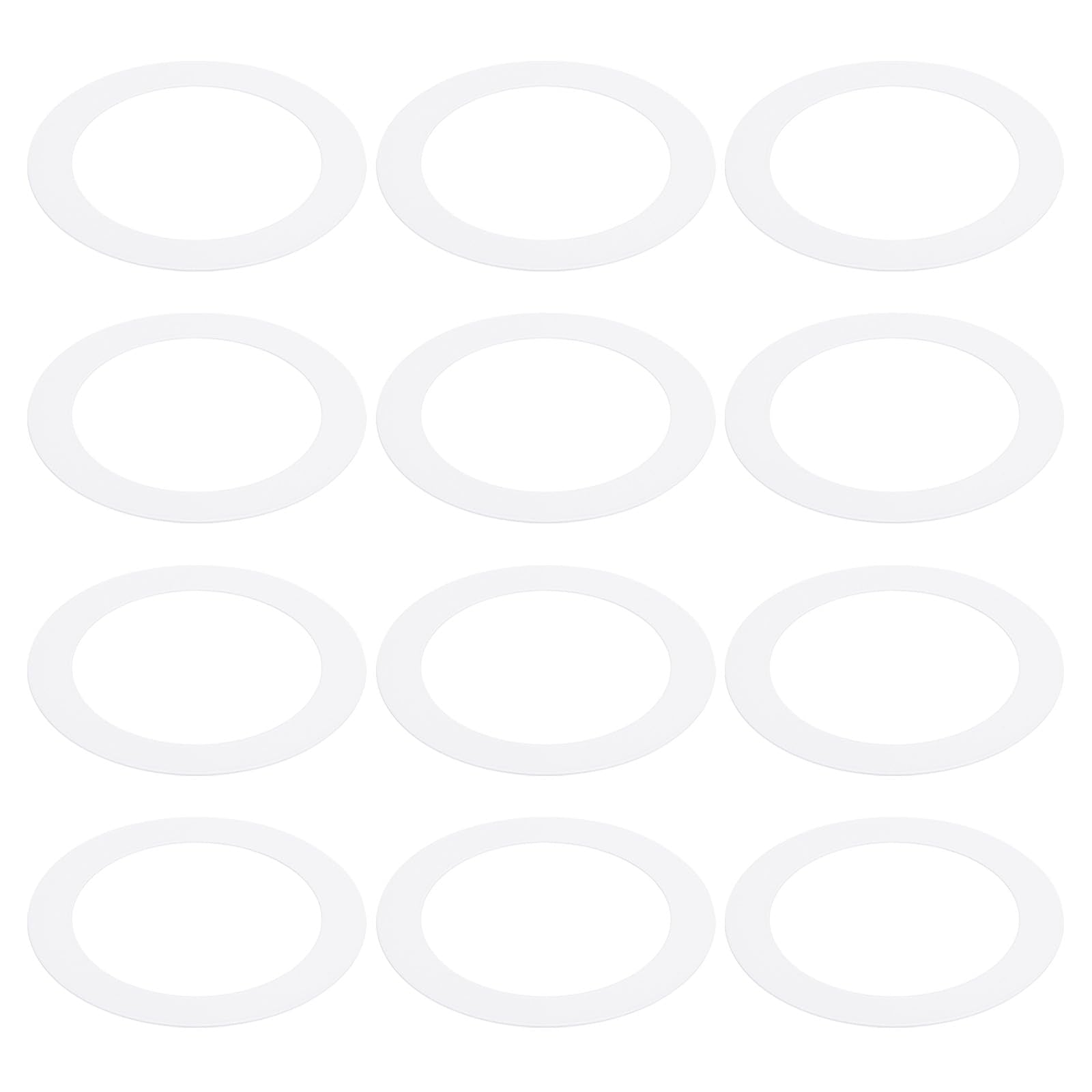 PATIKIL Goof Rings Inner Diameter 6.3, Outer Diameter 8.58, 12 Pcs Metal Goof Rings Cover Recessed Light Trim for Ceiling Wall F