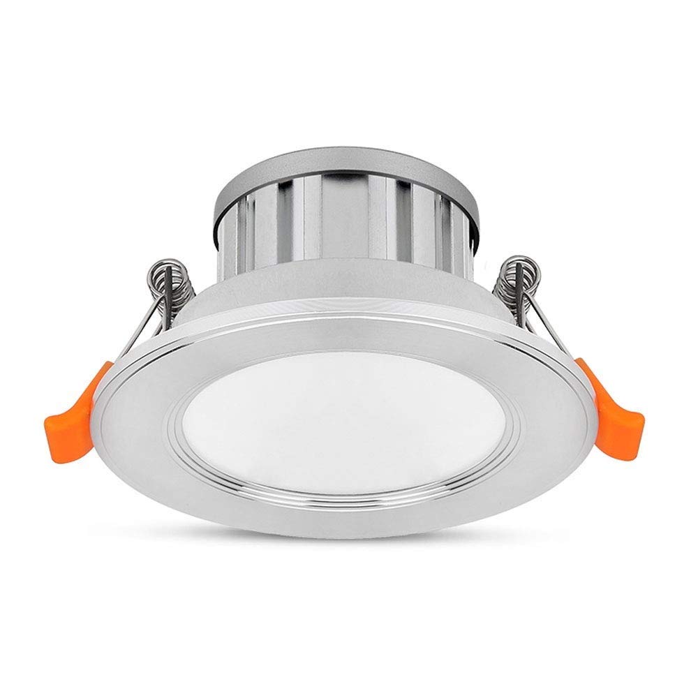 OZZKI Recessed 3 Pack 4W High Brightness Embedded Round Ceiling Panel Light Aluminum COB Commercial Decor Simplicity Spotlight N
