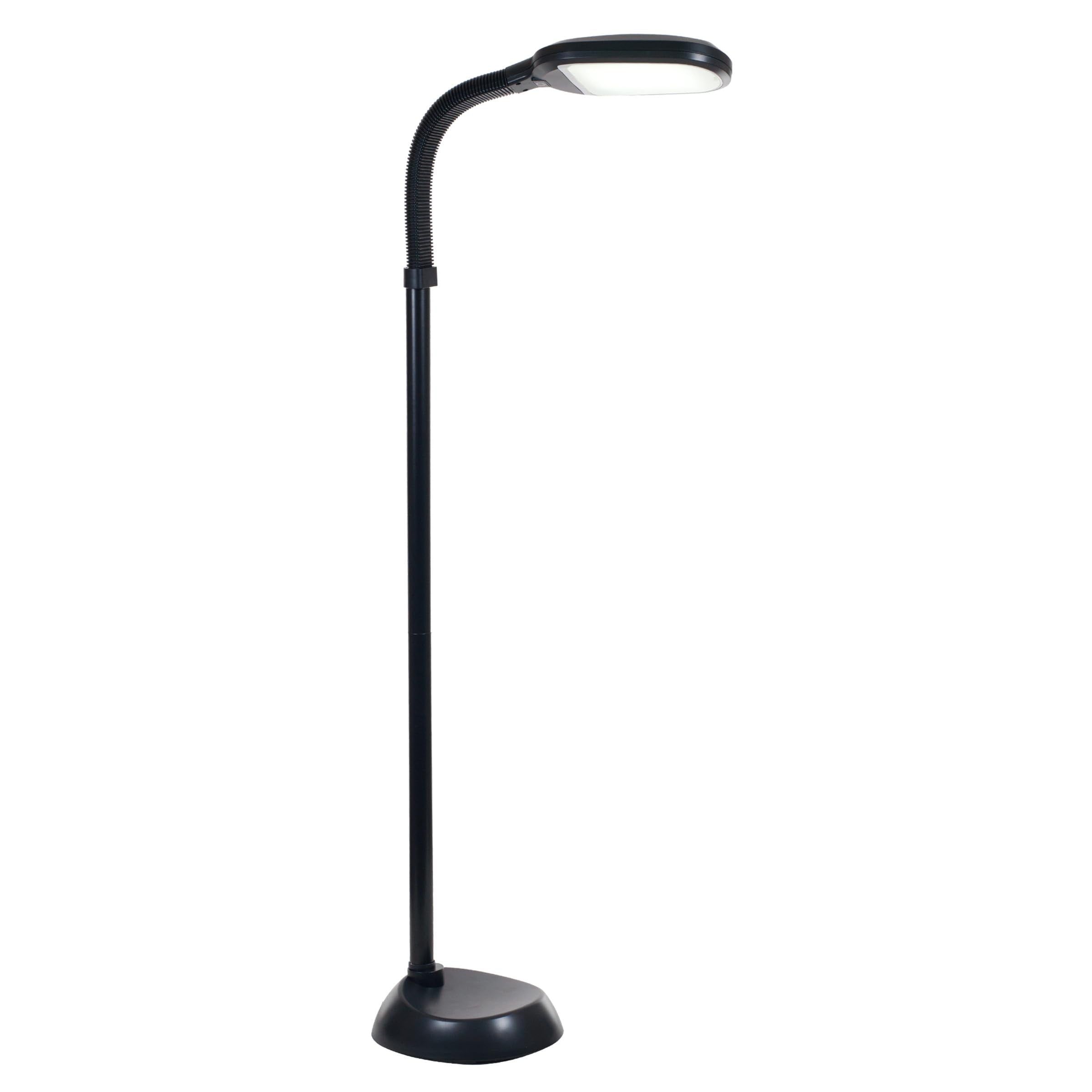 Bedford Home LED Floor Lamp - Full Spectrum, Dimmable, 5 - Midnight Black, Model 72A-1515, Plastic