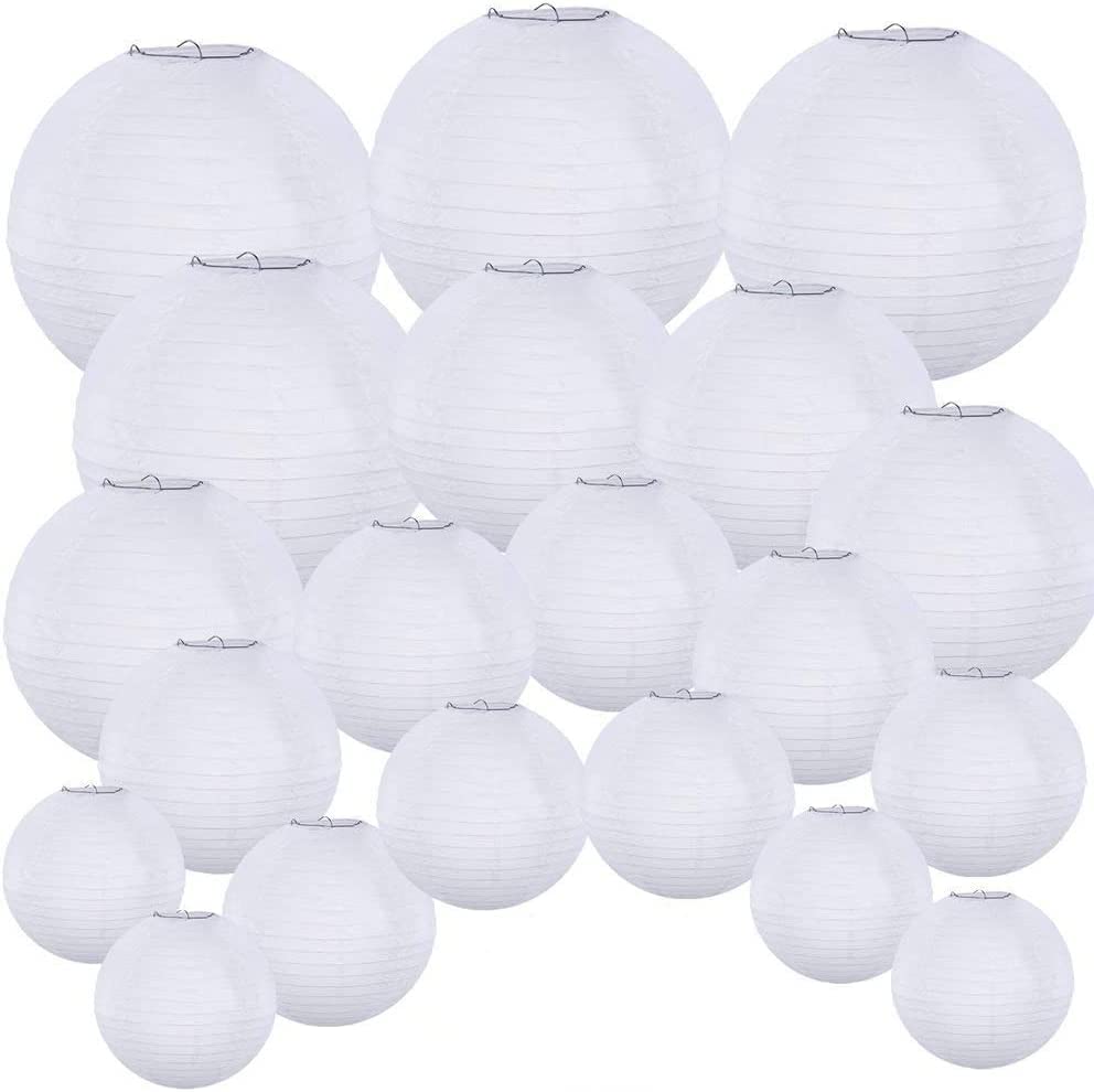 10 Pack Paper Lanterns Decorative Ball Round Paper Lantern for Wedding Birthday Party Home Decorations