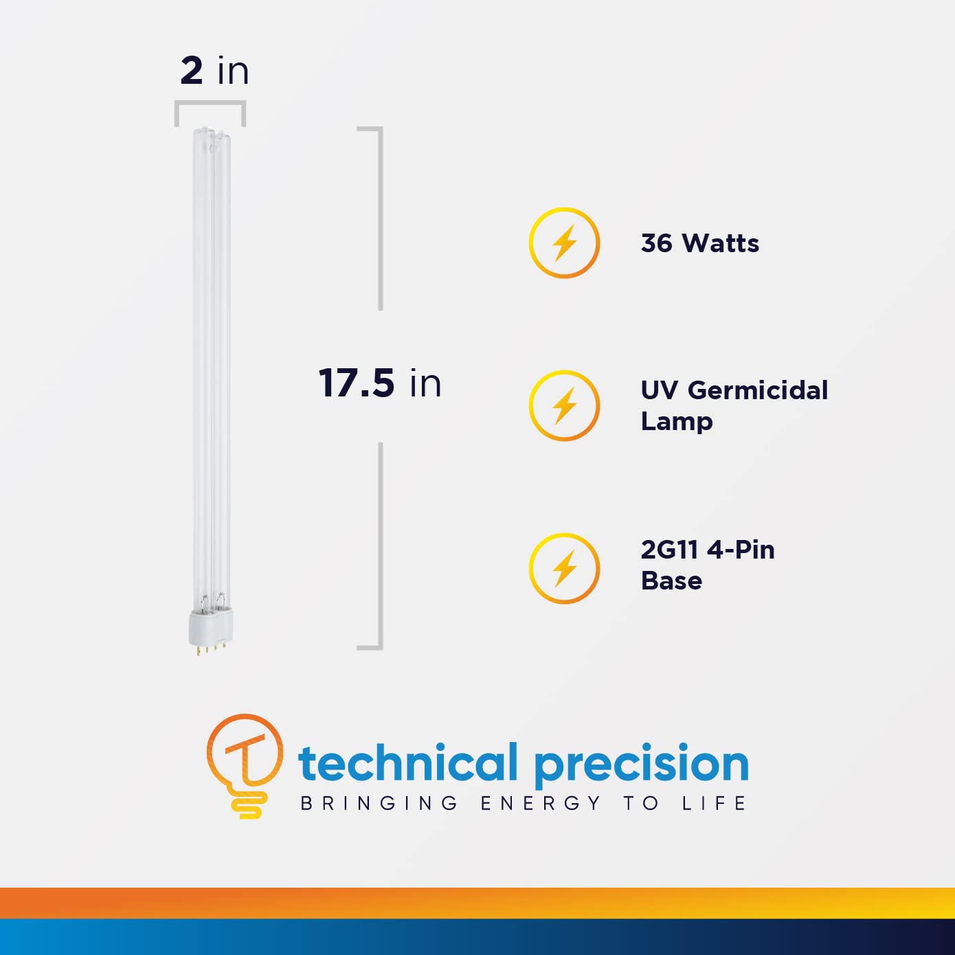Technical Precision Uc36W1006 Abyauc36W1006-2Pack Ultraviolet Light Bulb, 2 Count (Pack Of 1)