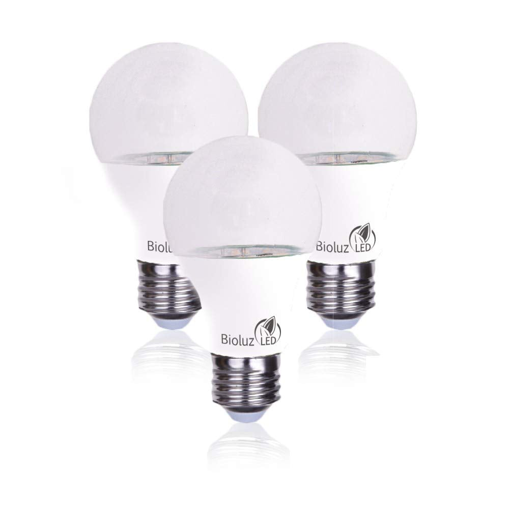 Bioluz LED Grow Light Bulbs A19 Full Spectrum 3000K Soft White 3 Pack