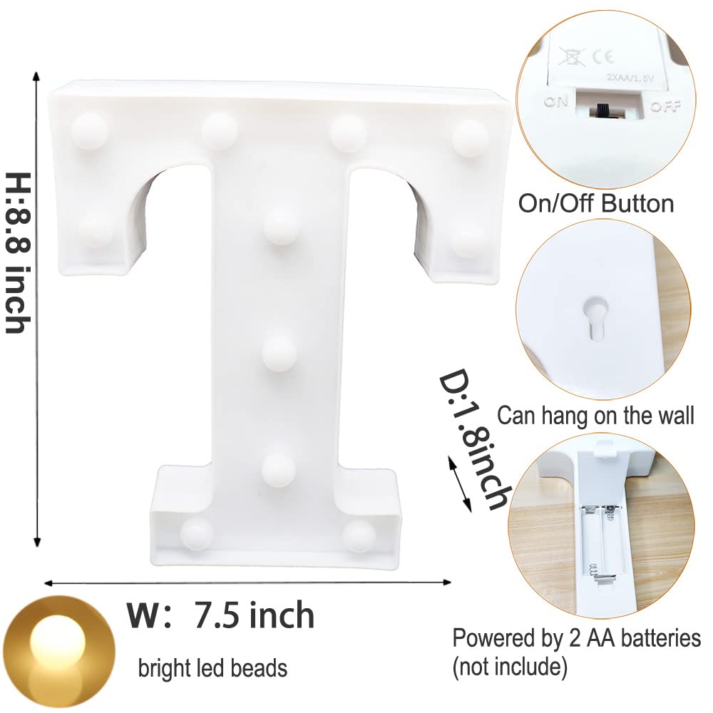 Ausaye Led Letter Lights Alphabet Light Up Letter S Sign Night Light For Home Christmas Birthday Party Anniversary Wedding Decor