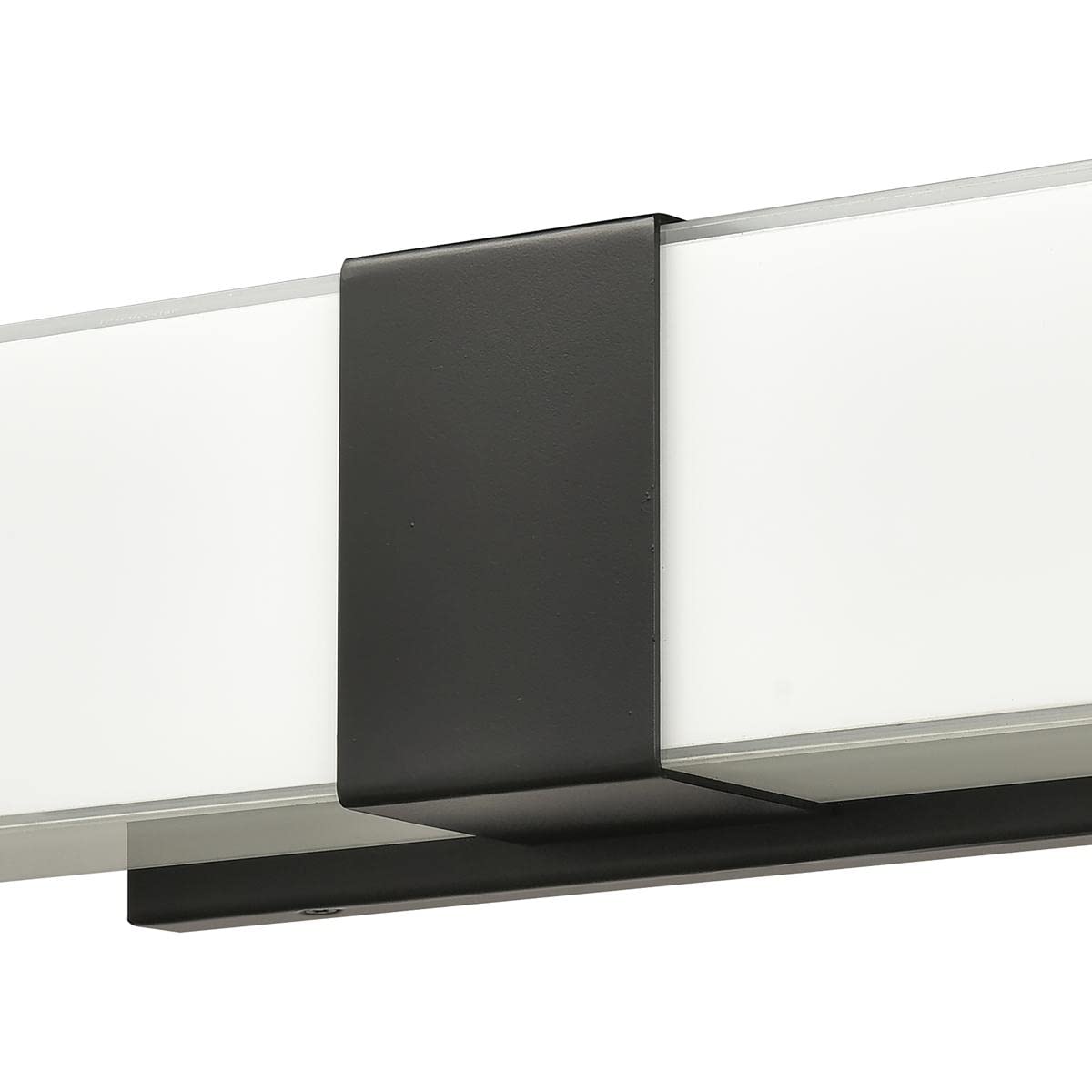 Elk Home Reciprocate Vanity Light - 2-Light In Matte Black Finish, With White Glass, Modern/Contemporary Style