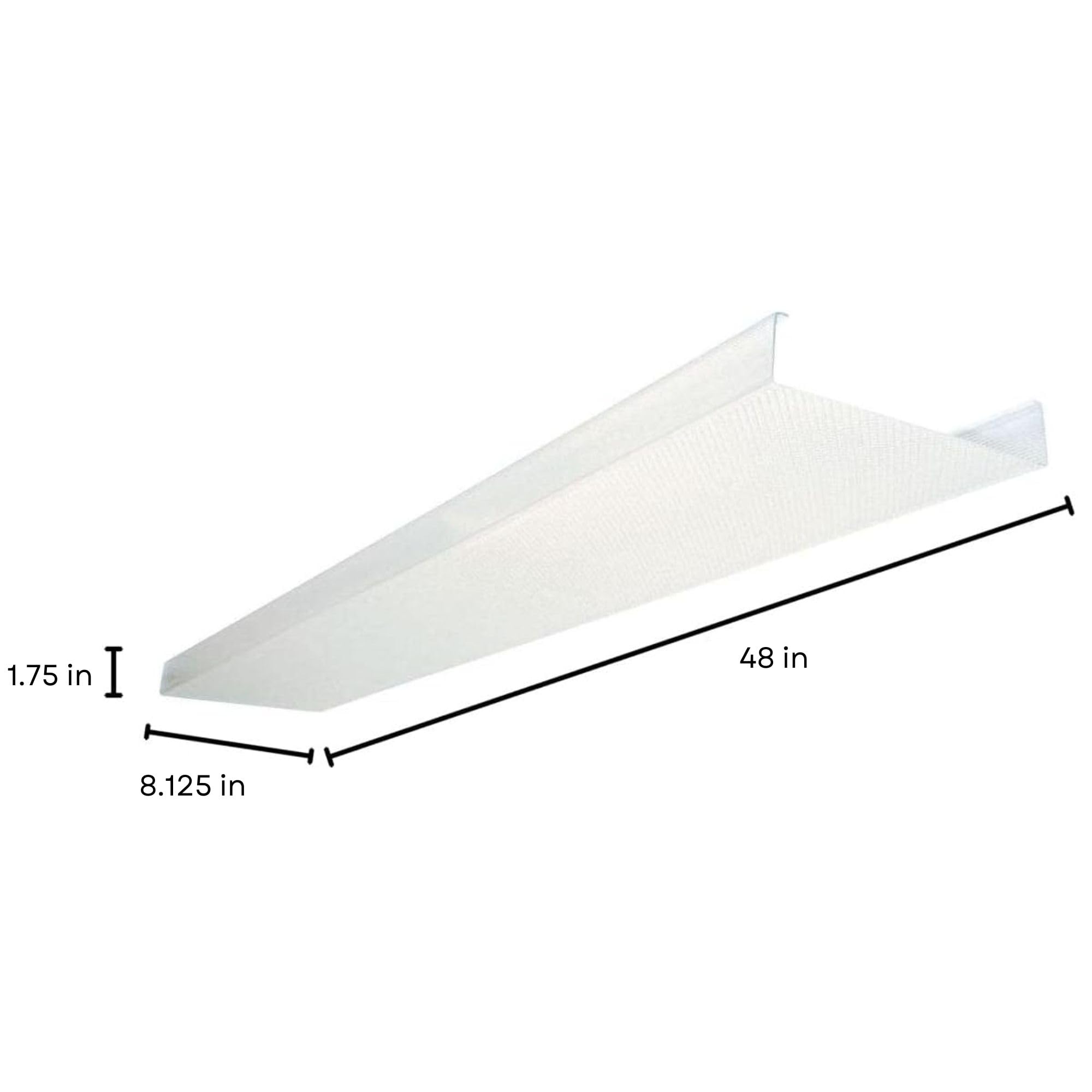 Lithonia Lighting DSB48 Square Basket Two Bulb Wraparound Lens, 48 in., Acrylic, Transparent