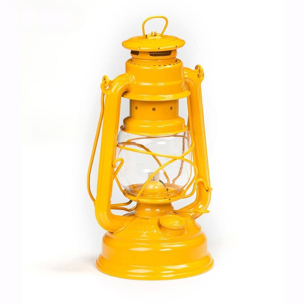 Feuerhand Outdoor Kerosene Fuel Lantern  German Made Weather Resistant Baby Special 276 Galvanized Hurricane Lamp for Camping or Patio  10 Inches  Yellow