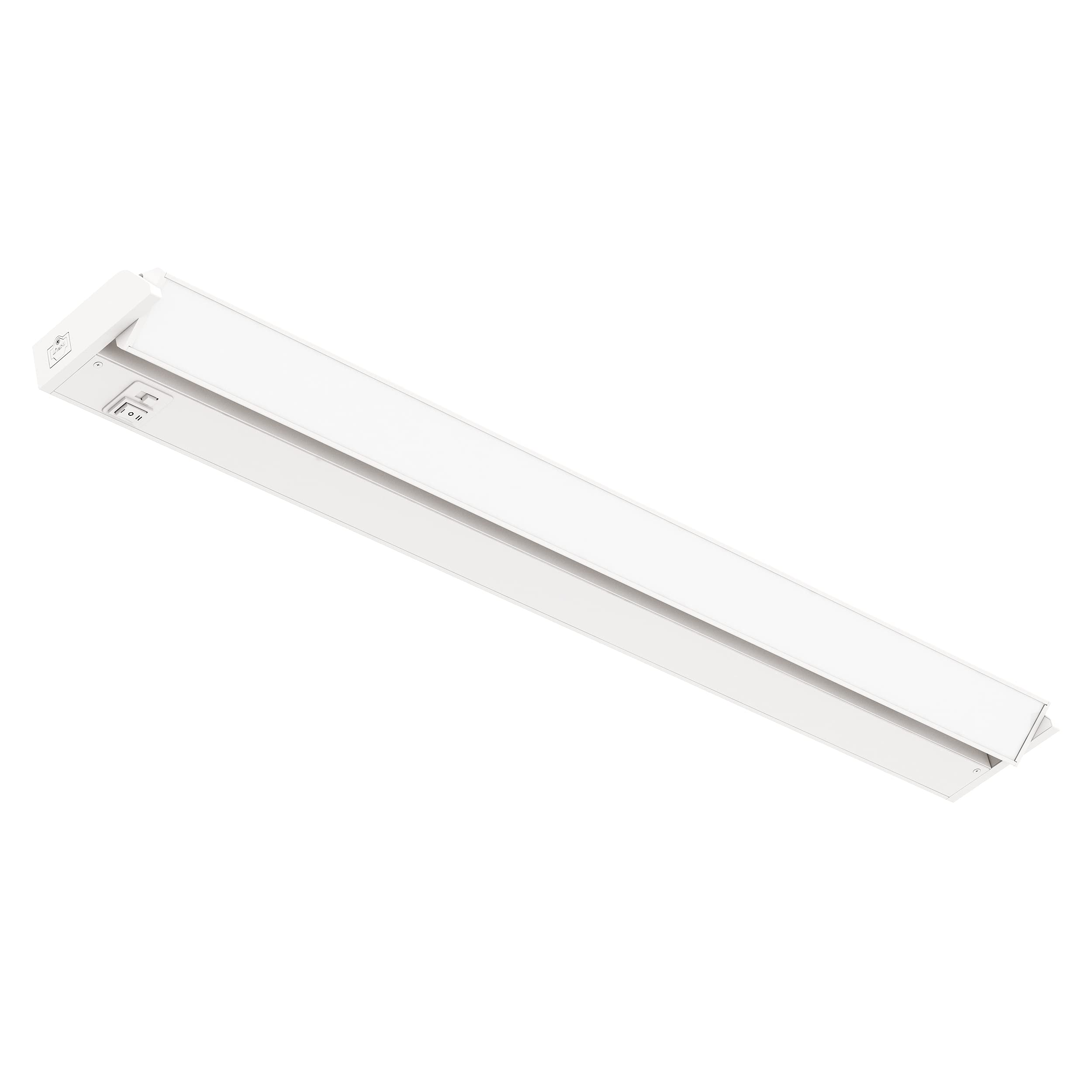 GETINLIGHT 32-inch Swivel LED Under Cabinet Light, Dimmable, Selectable White 2700K/4000K/5000K, White Finish, Model IN-0202