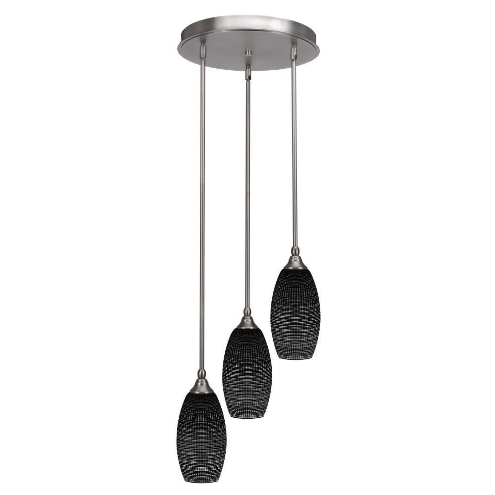 Empire 3 Light Cluster Pendalier in Brushed Nickel (2143-BN-4049)