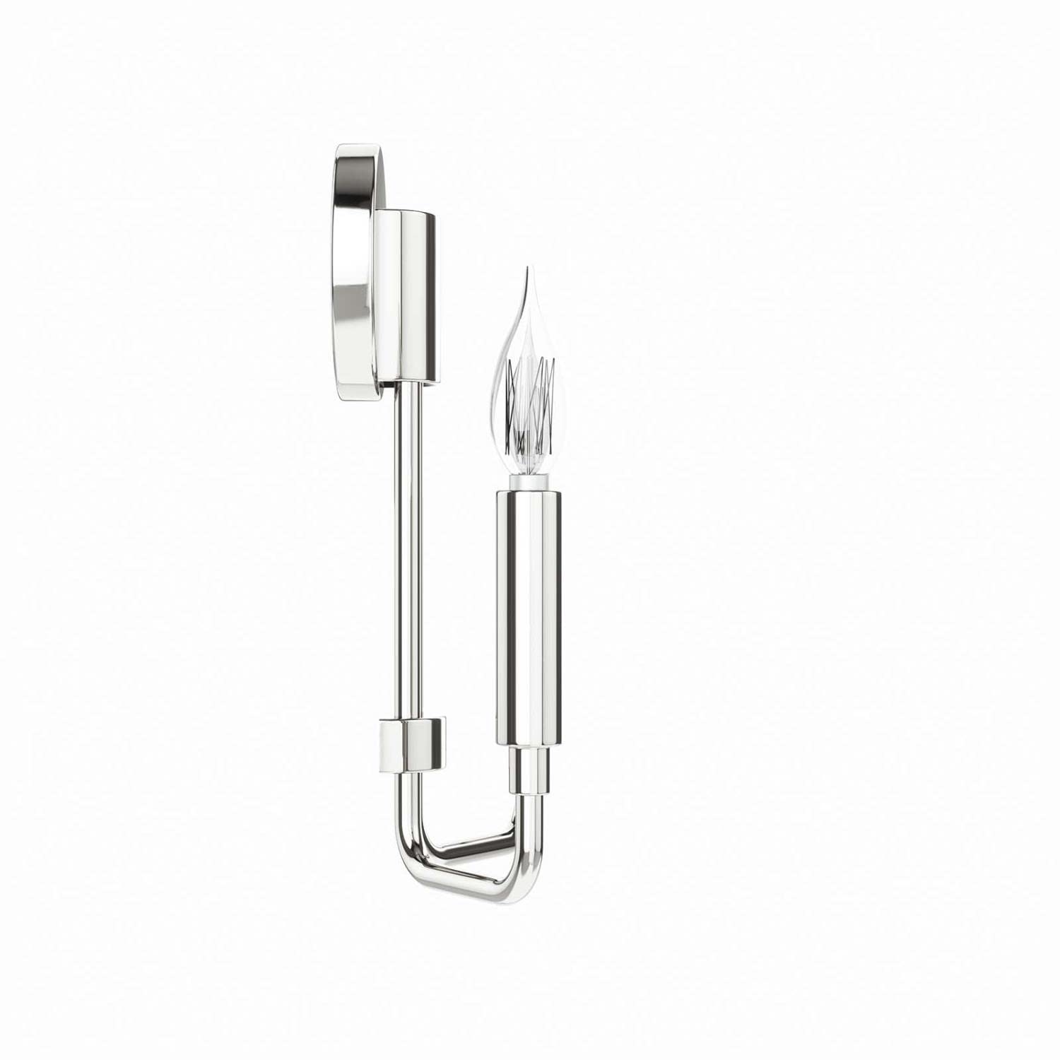 Modway Rekindle 2-Light Wall Sconce in Polished Nickel