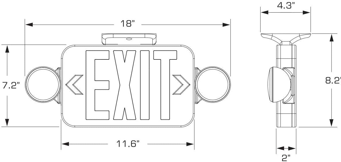 Compass Ccgrc Hubbell Lighting Led 2 Head Emergency Light, White