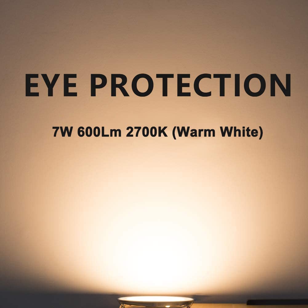 Kakemono Dimmable Gx53 Led Light Bulb 7W, Warm White 2700K, 50W Halogen Replacement For 120V Under Cabinet, Ceiling Lighting, Pa