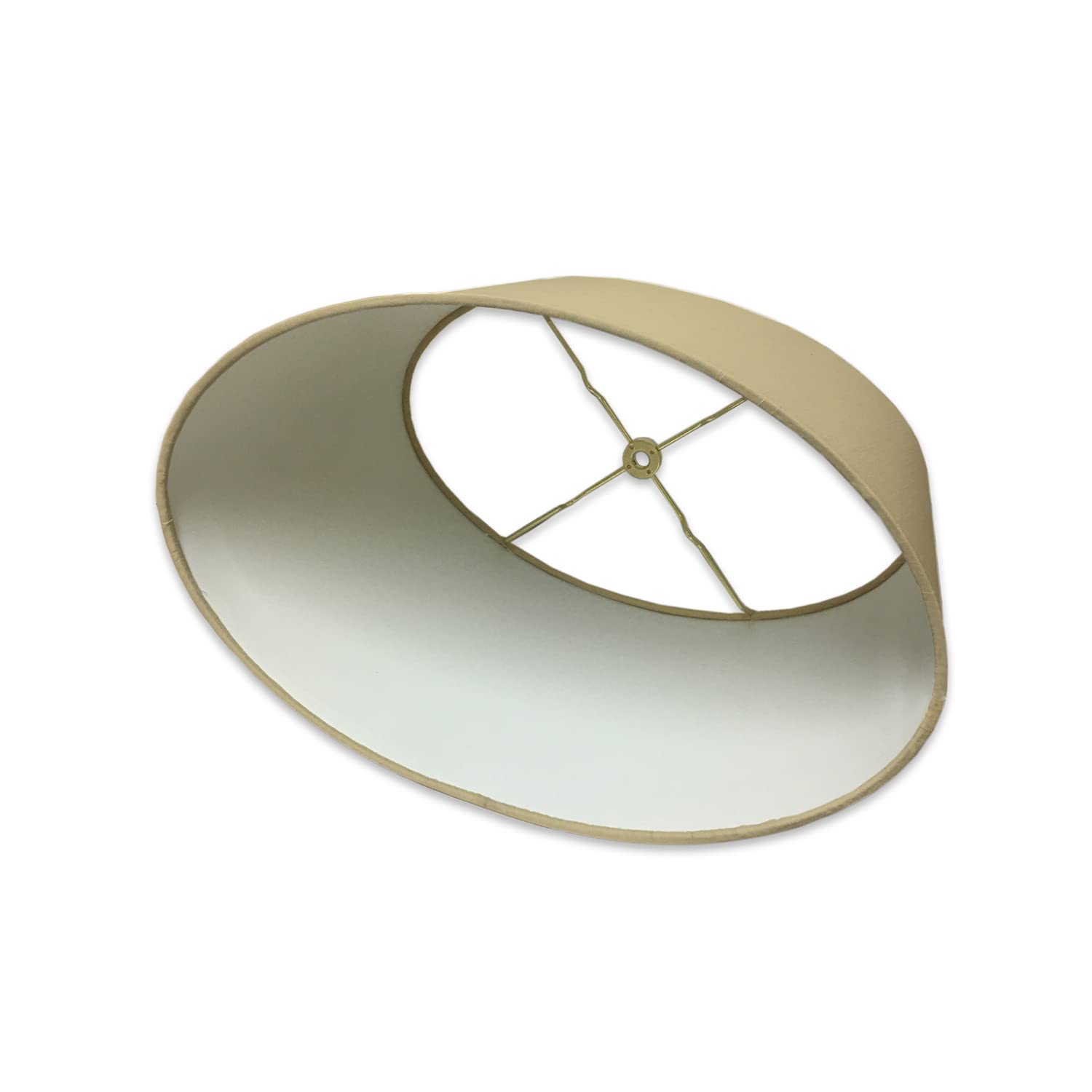 Royal Designs, Inc. Shallow Oval Hardback Lamp Shade, Antique Gold, 10 X 12 X 7