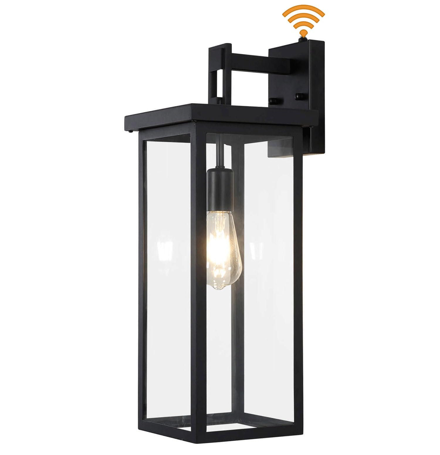 tewei Dusk to Dawn Large Outdoor Wall Lights, 20 Inch Outdoor Sconce Lights Black Exterior Lighting Fixtures, Large Porch Light 